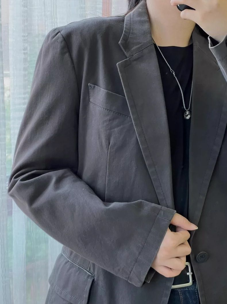 Yohji Yamamoto Yohji Yamamoto size os Lime green blazer 2504-Nextarrow Size 36R - 2 Thumbnail