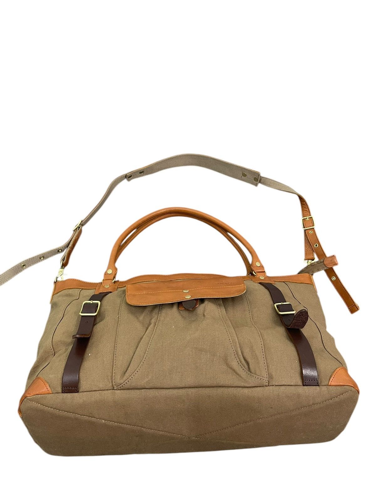Genuine Leather Leather Cotton Doubles Duffle Bag 1🟩7 Size ONE SIZE - 7 Thumbnail