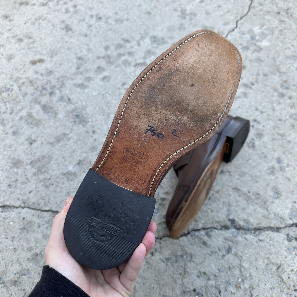 Leather Vintage Man’s Van Lier grandstands Leather Shoes Size 8 Size US 9 / EU 42 - 9 Thumbnail