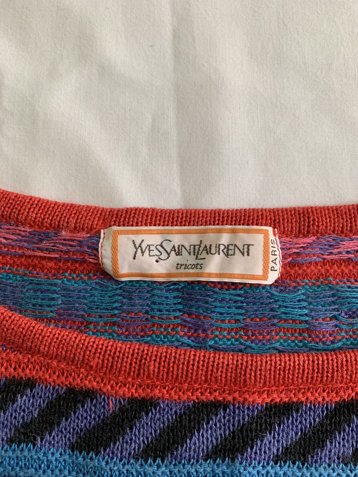 Vintage YvesSaintLaurent Shortsleeve Top Knitwear Size XS / US 0-2 / IT 36-38 - 6 Thumbnail