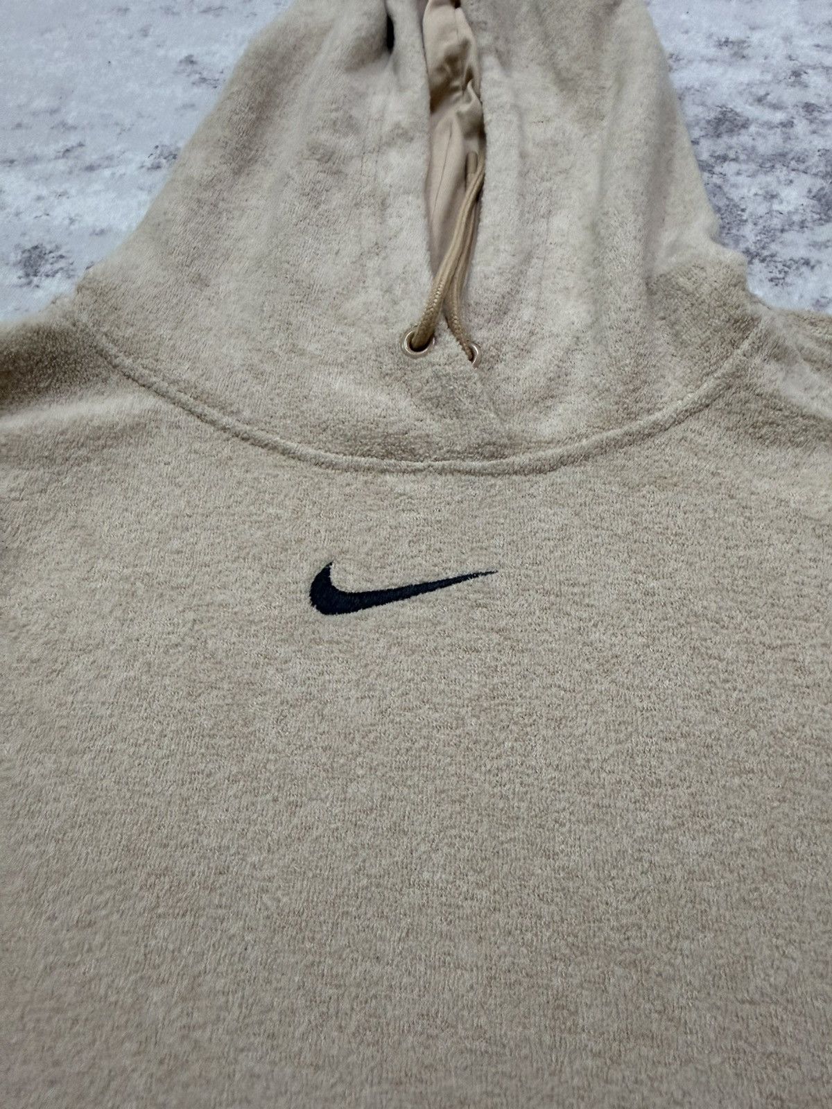 Nike Nike Swoosh Center Logo Fleece Pullover Sweater Hoodie Beige Size US M / EU 48-50 / 2 - 7 Thumbnail