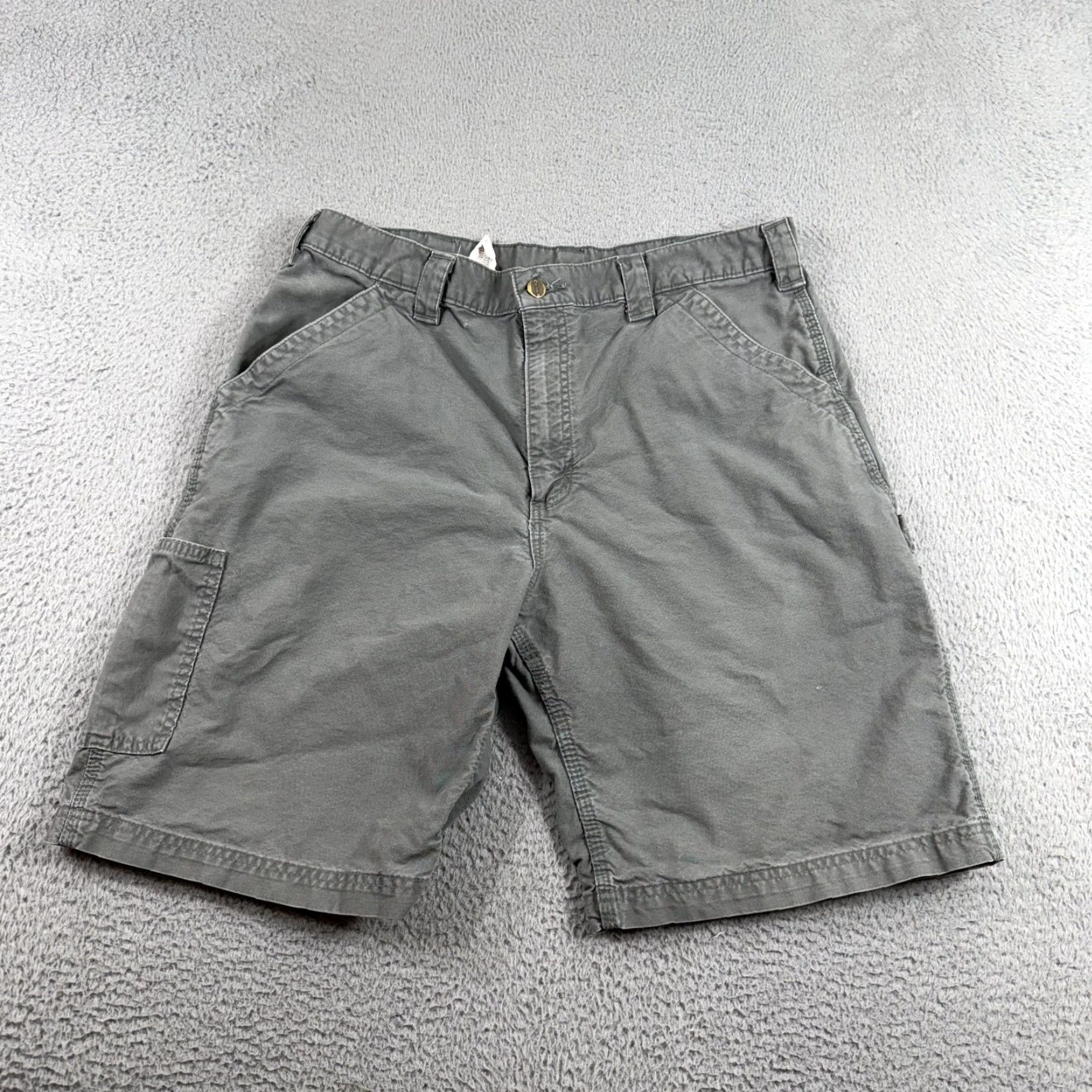 Carhartt Carhartt Shorts Cargo Gray Men's 36 Workwear Outdoor Flat Front Pockets Regular Cargo Pocket Size 36 USA Outdoor Workwear Mens Gray Cotton B147-FAT Size US 36 / EU 52 - 2 Thumbnail