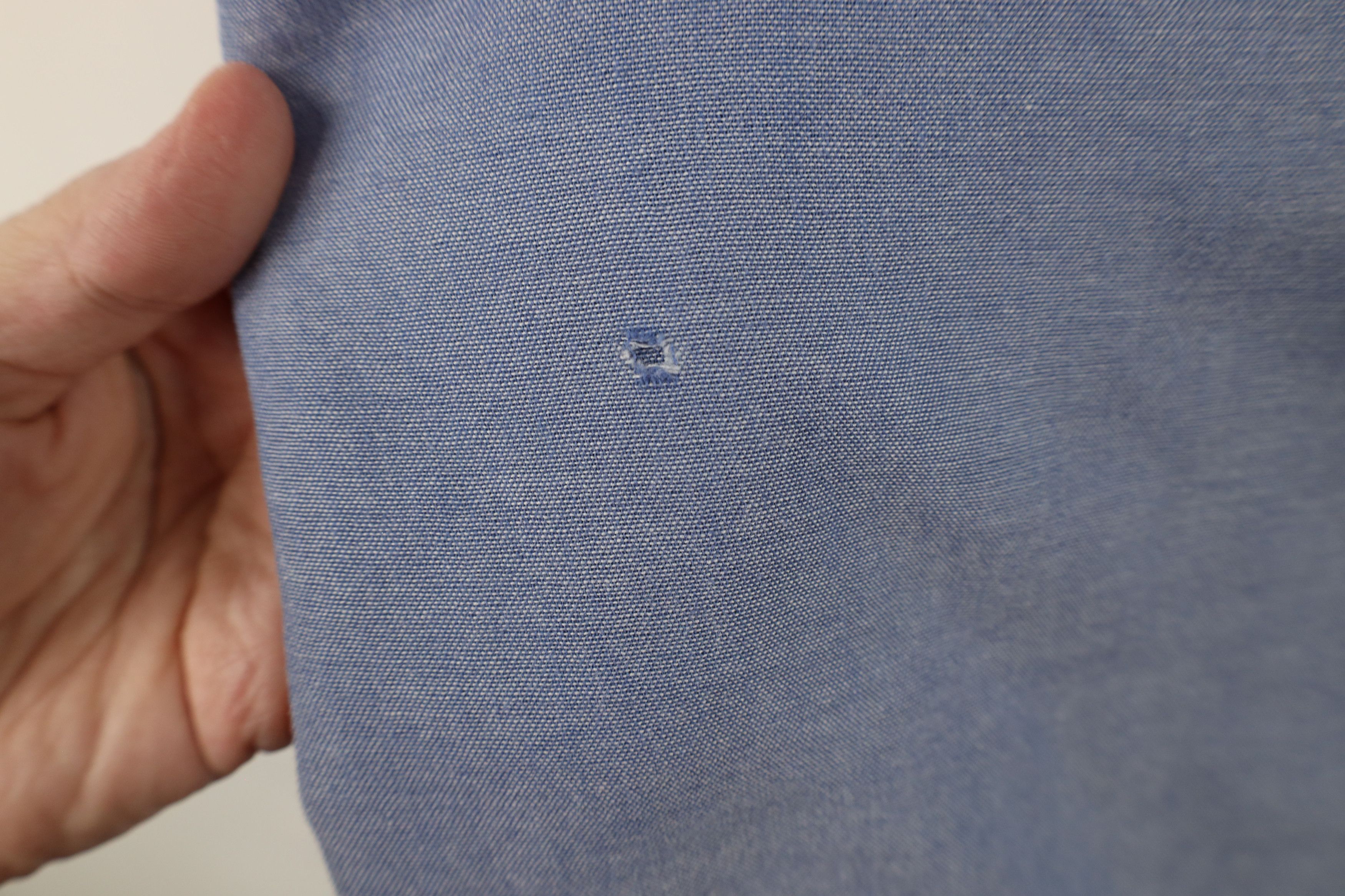 Vintage Vintage 90s Streetwear Chambray Workwear Button Shirt Blue Size US L / EU 52-54 / 3 - 7 Thumbnail