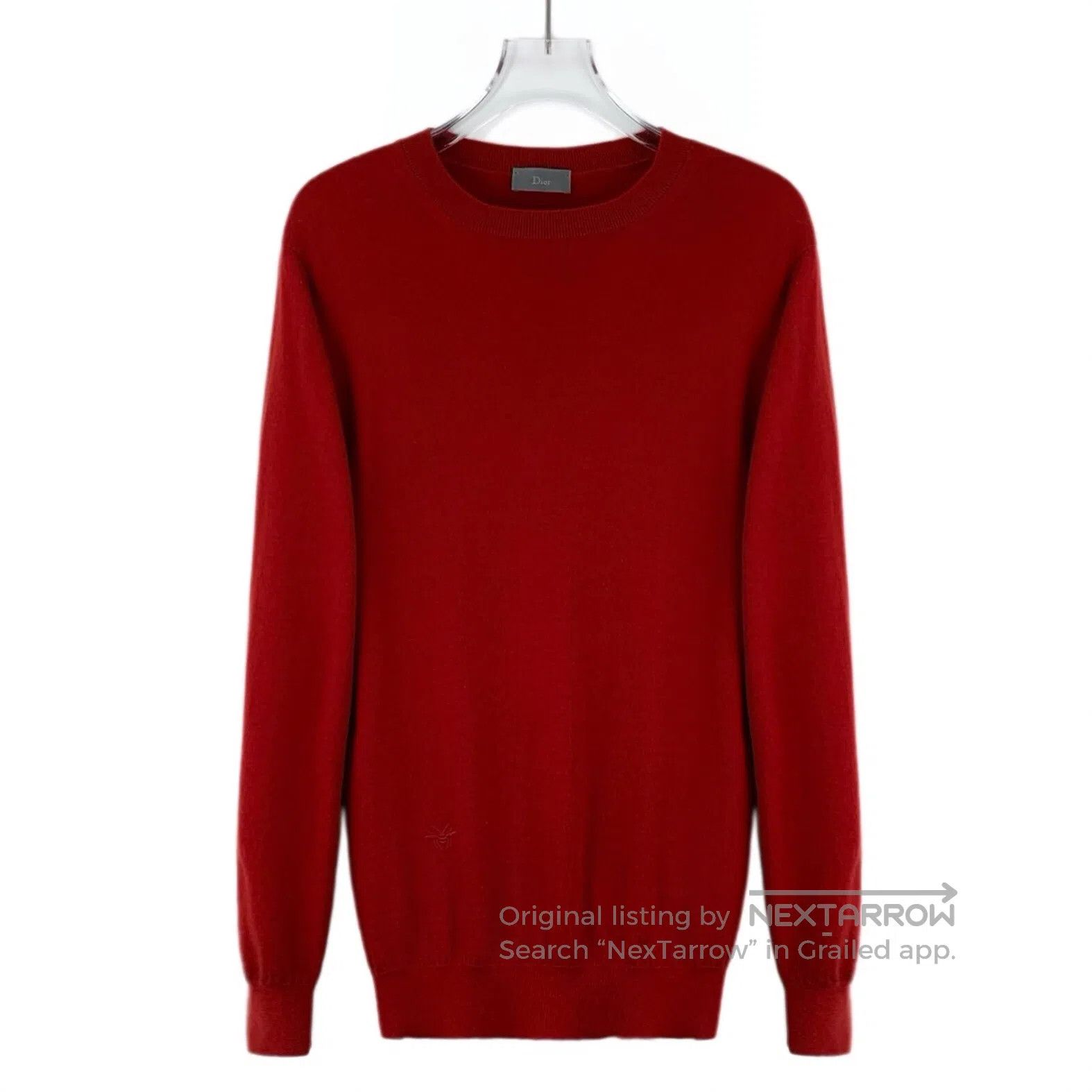 Dior Dior Red Bee Embroidered Wool Crew Neck Long Sleeve Knit T Size US S / EU 44-46 / 1 - 1 Thumbnail