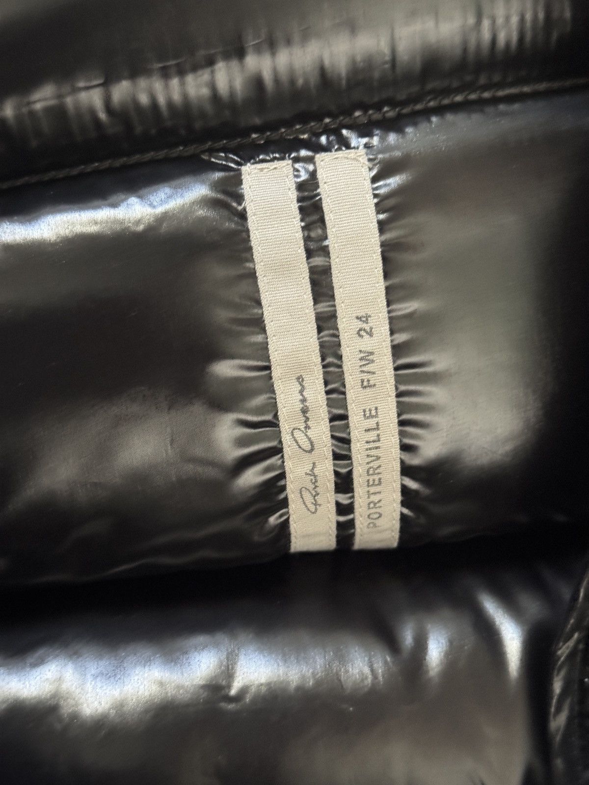 Rick Owens RICK OWENS PORTERVILLE FW24 FULL ZIP LACQUER PUFFER COAT Size US XL / EU 56 / 4 - 2 Thumbnail