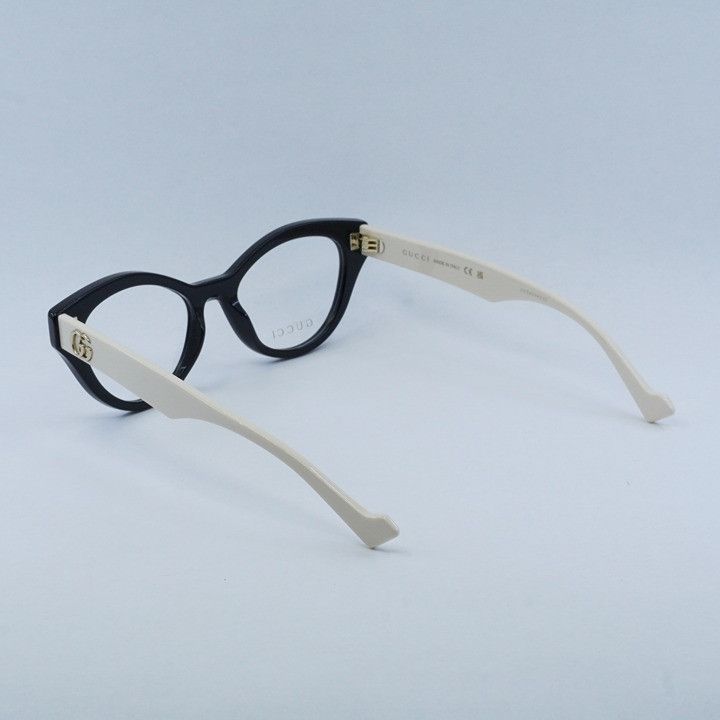 Gucci Gucci GG0959O 002 Eyeglasses Black/Ivory 51mm Cat Eye Frame Size ONE SIZE - 10 Thumbnail