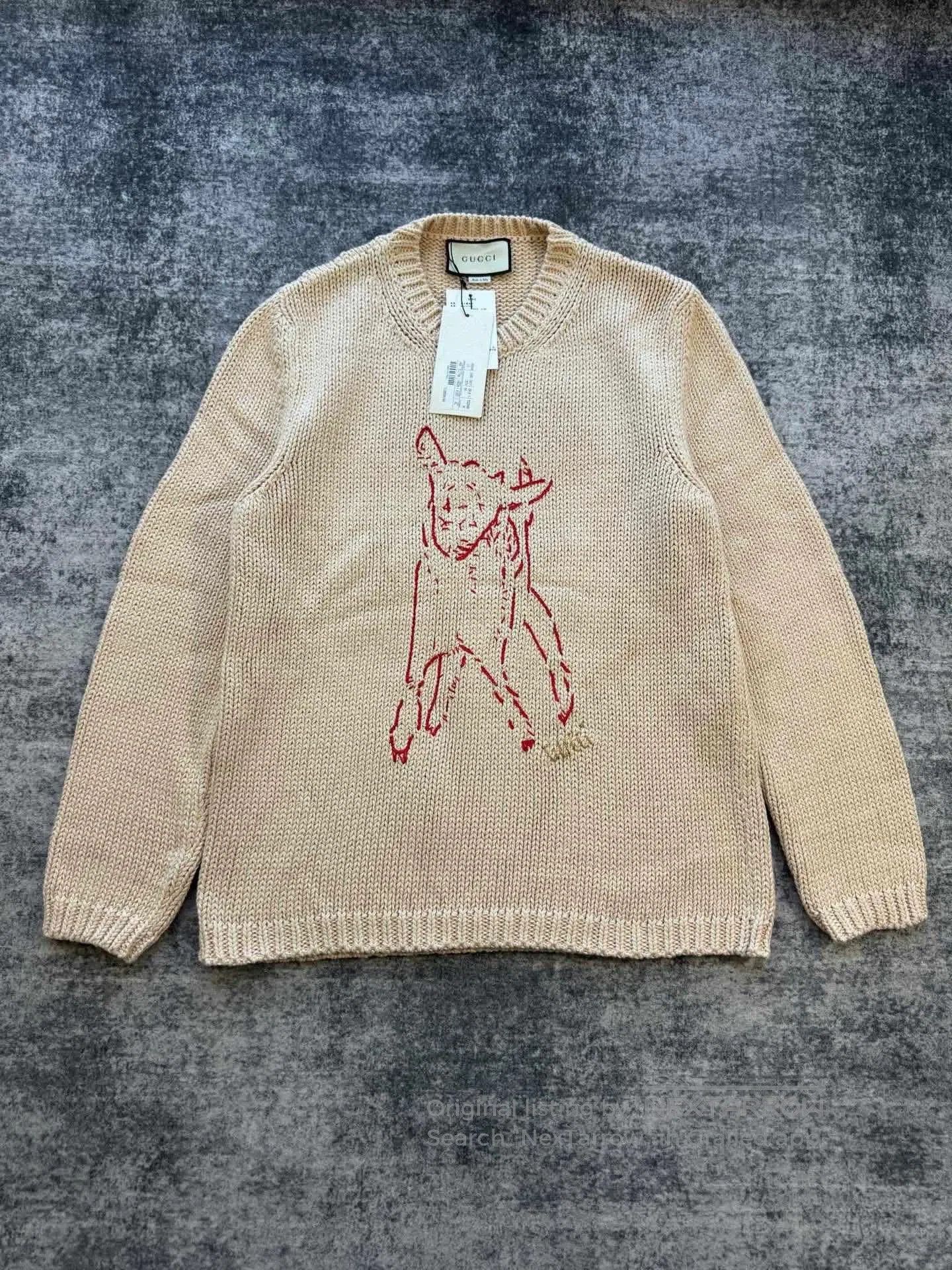 Gucci gucci animal embroidered knit sweater. Size US XL / EU 56 / 4 - 1 Thumbnail