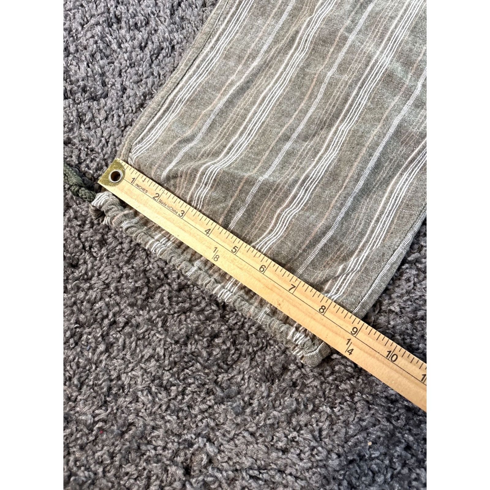 Vintage VINTAGE Marla Kim Linen Pants Womens 28x20 Cropped Capri Green Stripe 90s Pants Size 28" / US 6 / IT 42 - 4 Thumbnail