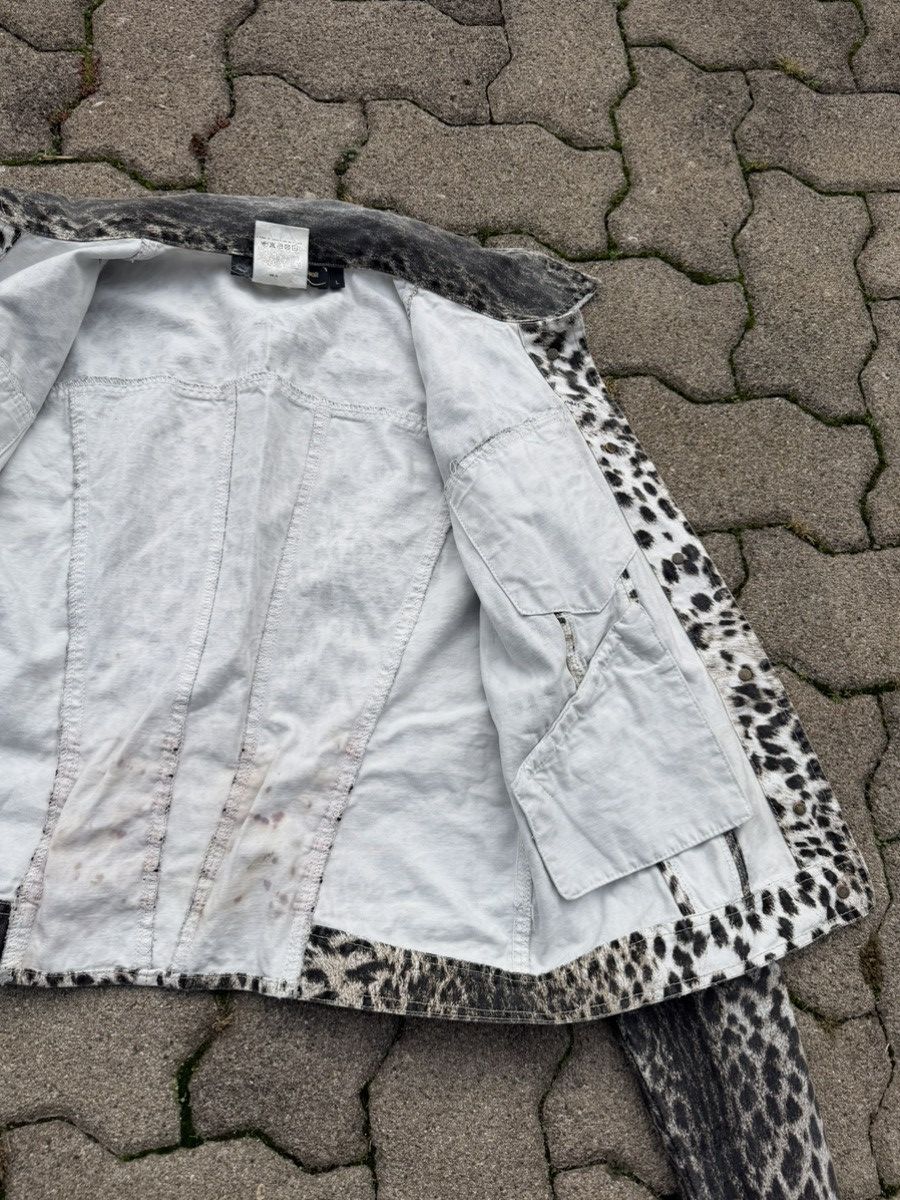 Just Cavalli Vintage 2000s Just Cavalli White Leopard Rare Corset Jacket Size L / US 10 / IT 46 - 17 Thumbnail