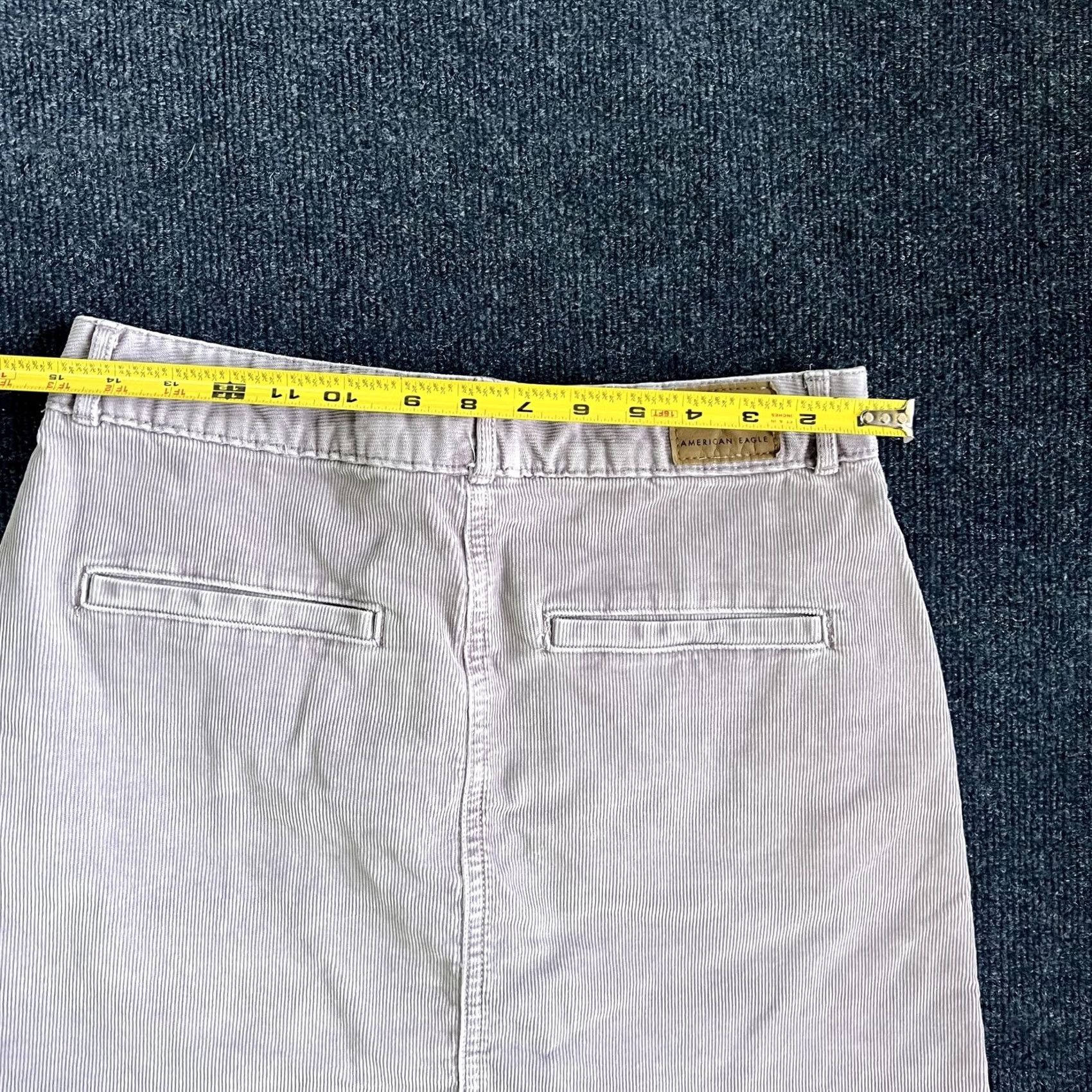 Vintage VINTAGE? NO -> American Eagle Skirt Womens Medium Purple Corduroy Mini Super Stretch Casual Size 32" / US 10 / IT 46 - 4 Thumbnail