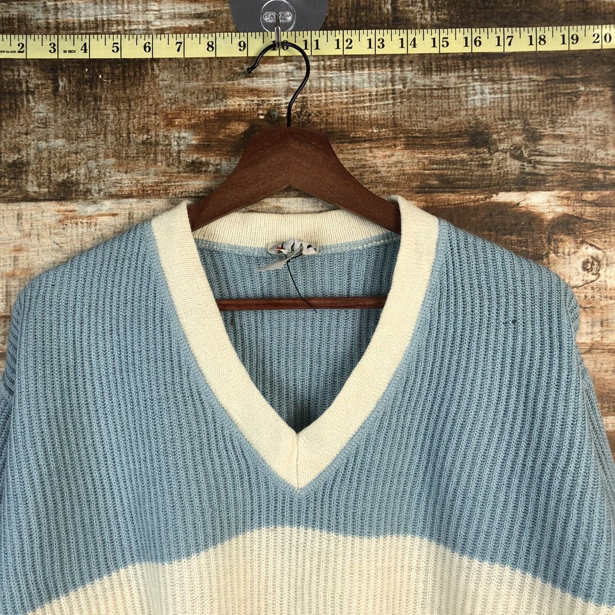 Vintage DL Porto Bellos Blue White Knitwear #C610 Size US L / EU 52-54 / 3 - 4 Thumbnail