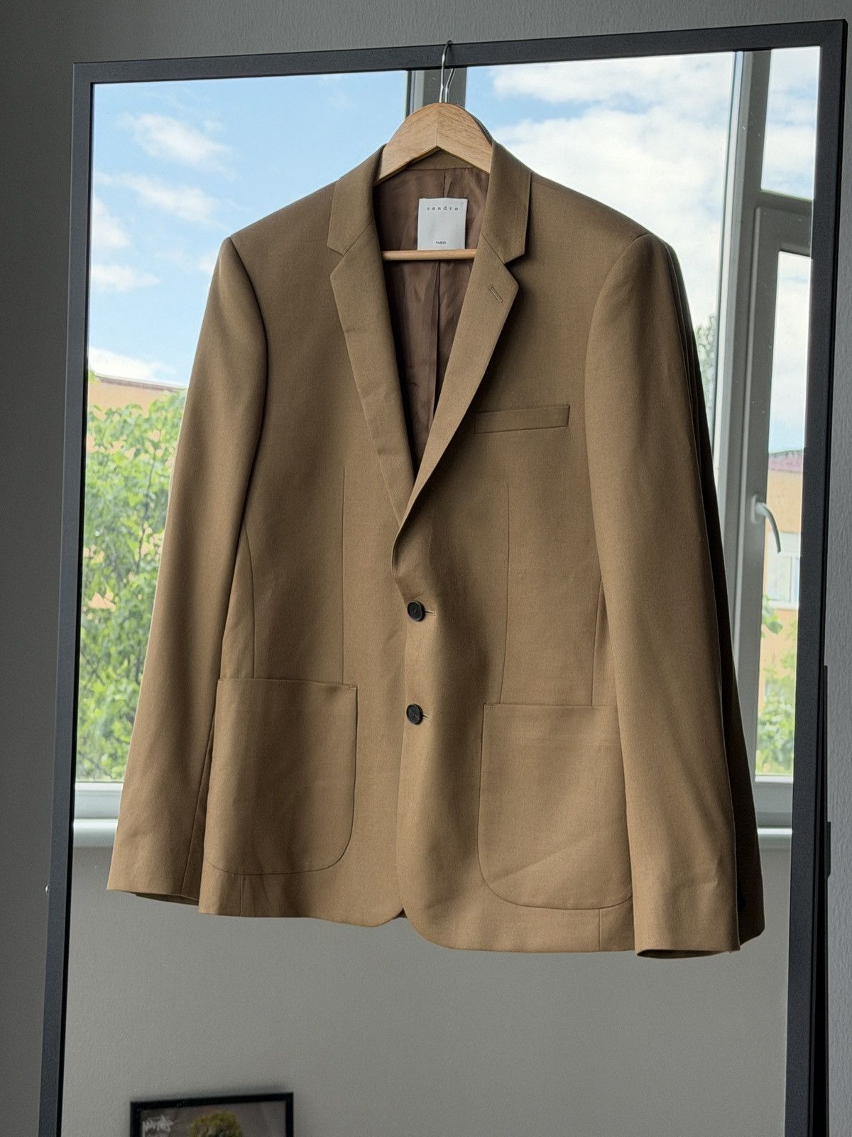 Sandro sandro Paris beige wool blazer jacket size 48 Size 48S - 2 Thumbnail