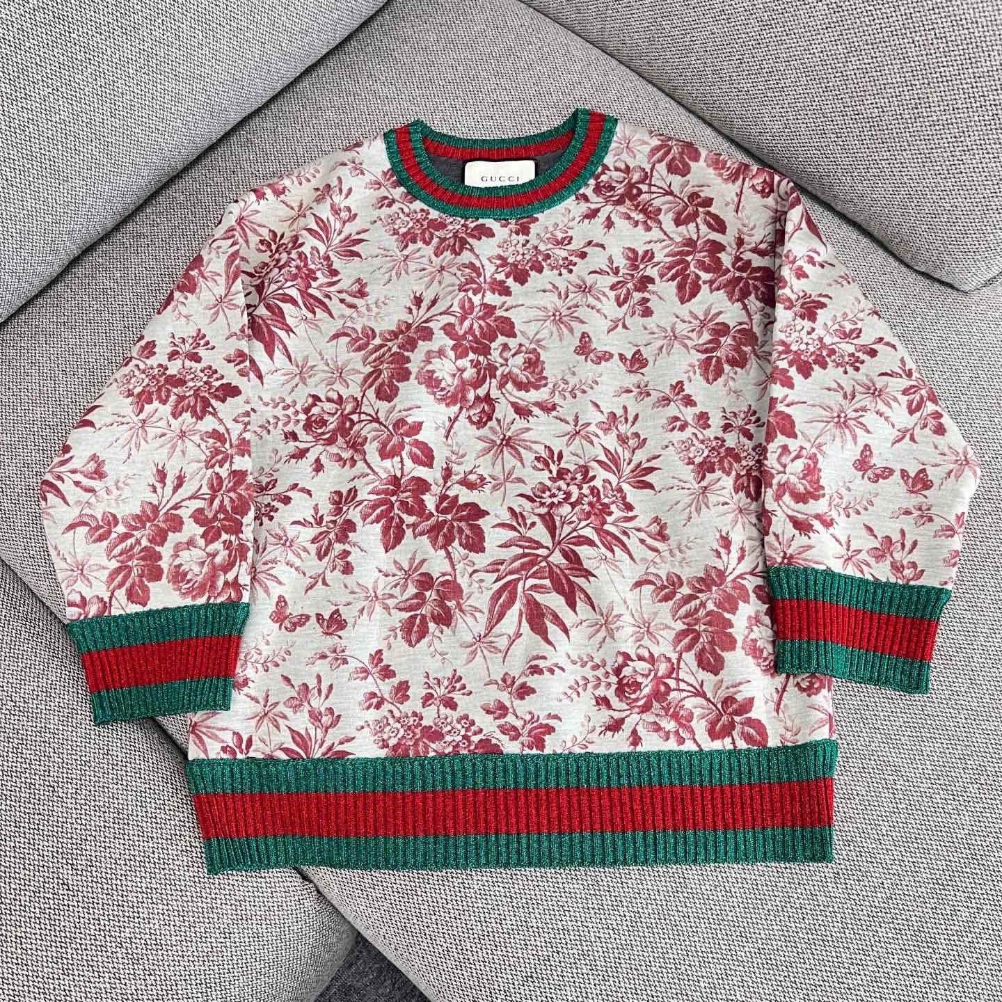 Gucci gucci floral pattern cotton sweatshirt size m Size M / US 6-8 / IT 42-44 - 1 Thumbnail