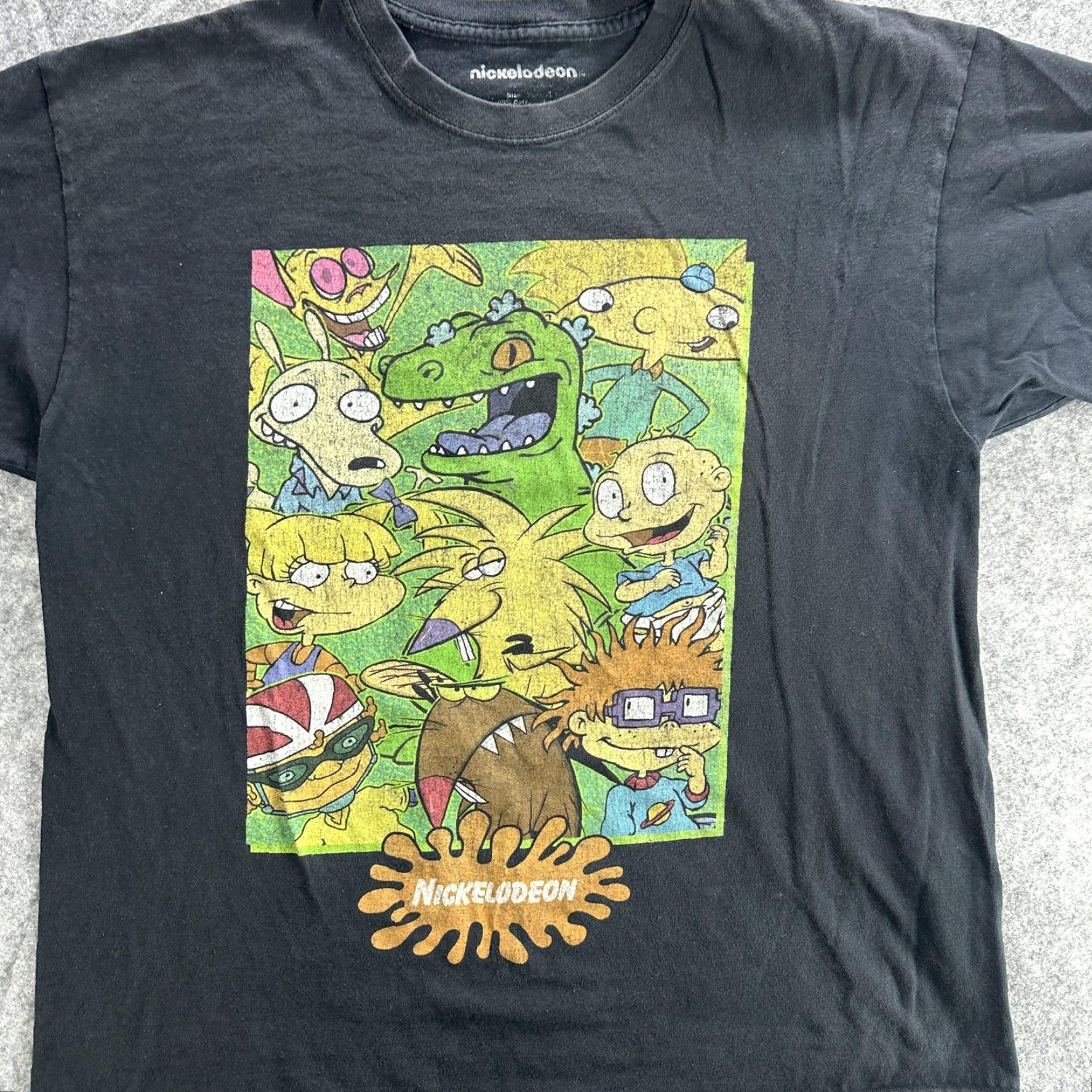 Nickelodeon VINTAGE Nickelodeon Men's T-Shirt Large Cartoon 90s Retro Rugrats Hey Arnold Rocko Graphic Tee Size US L / EU 52-54 / 3 - 2 Thumbnail