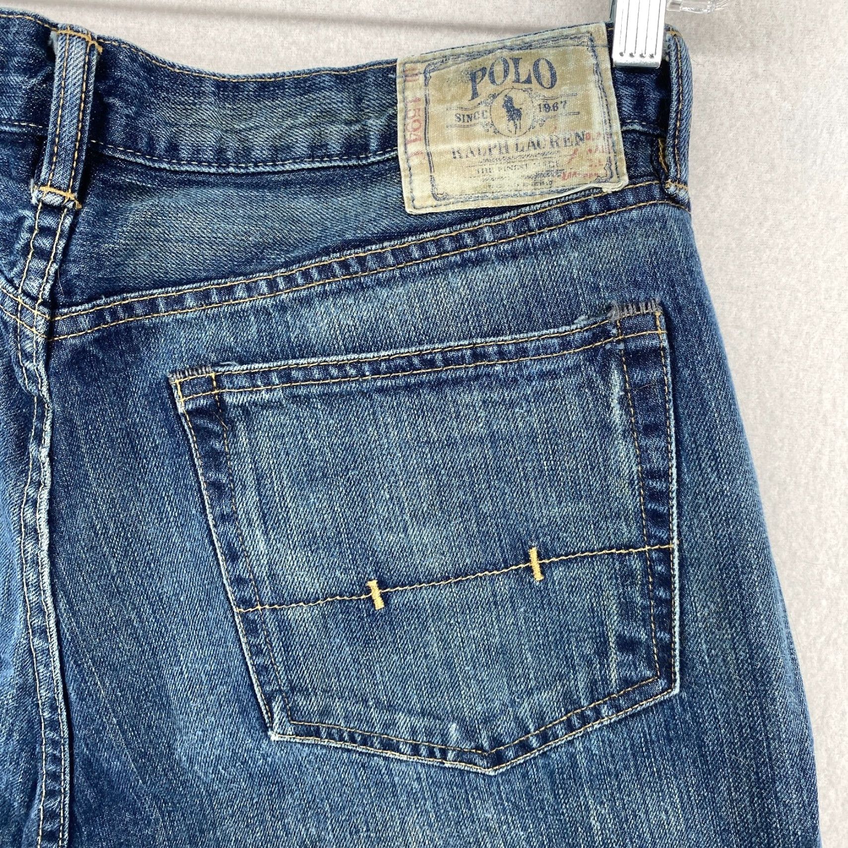 POLO RALPH LAUREN Jeans Mens 34 x 28.5 Classic Fit 5-Pocket Denim Cotton Blue