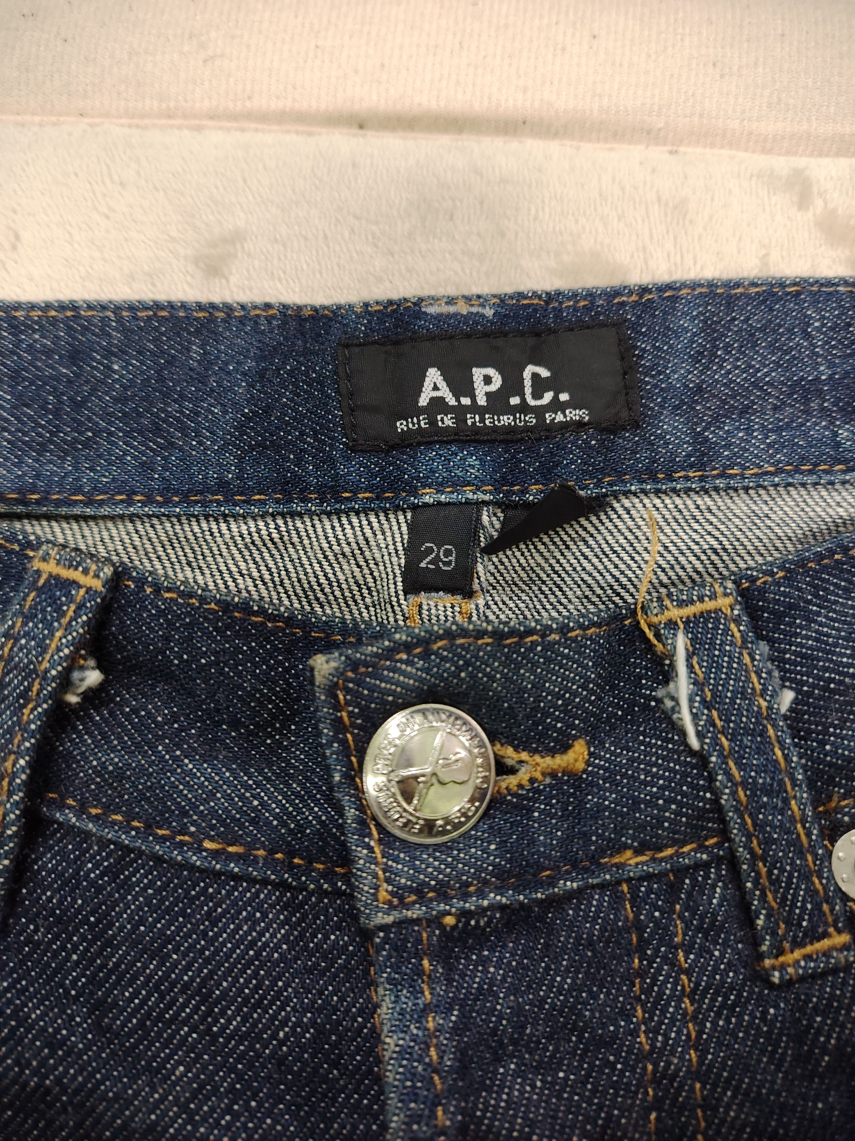 A.P.C. Vintage APC Rue De Fleurus Paris Selvedge Loose Jeans Size US 29 - 4 Thumbnail
