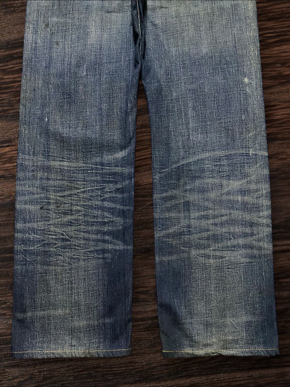 Levi's Vintage Levis Y2K Blue Wash Patches Distressed Loose Jeans Size US 32 / EU 48 - 6 Thumbnail
