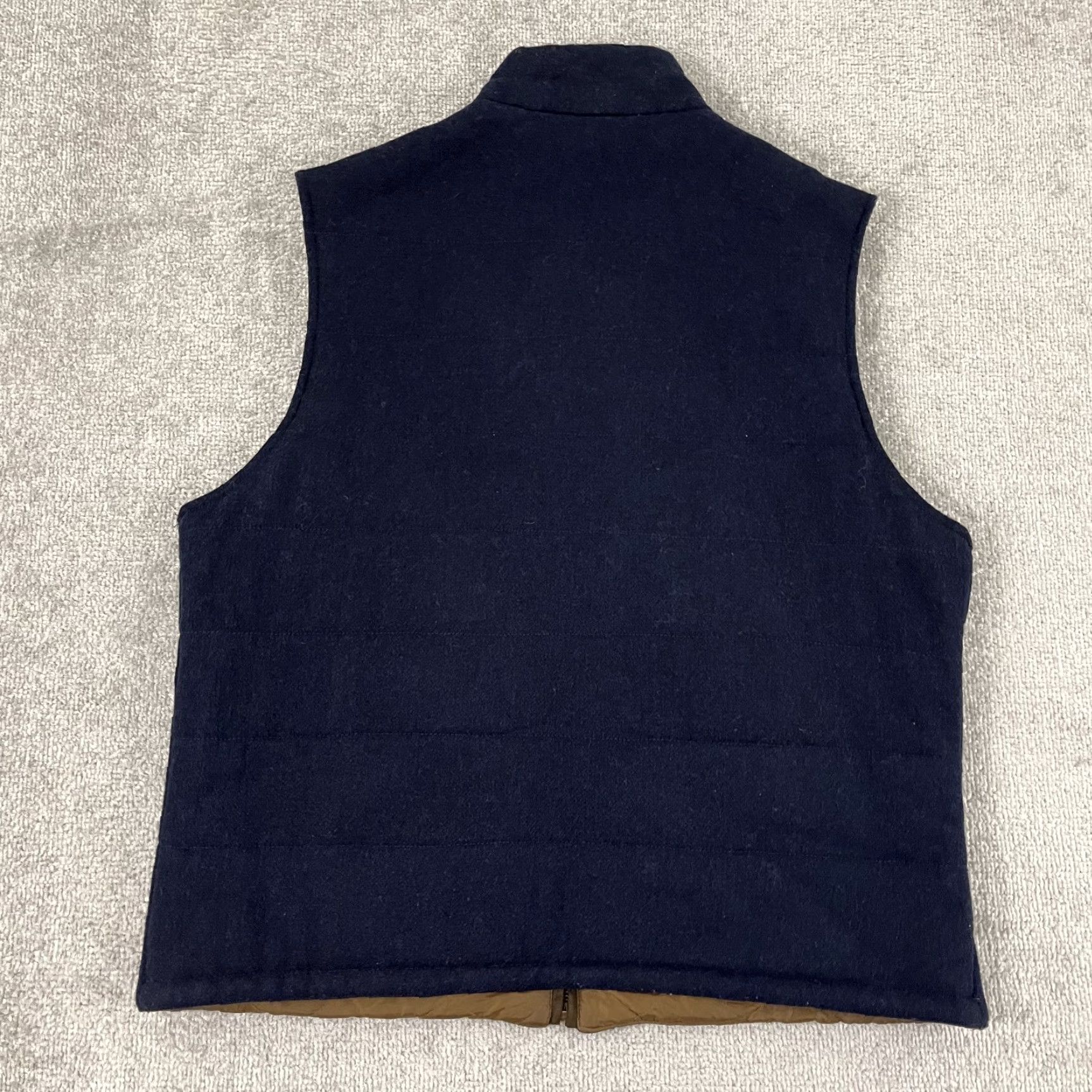 Vintage Singer + Sargent Reversible Vest Mens Large Blue Wool Quilted Outdoors Size US L / EU 52-54 / 3 - 7 Thumbnail