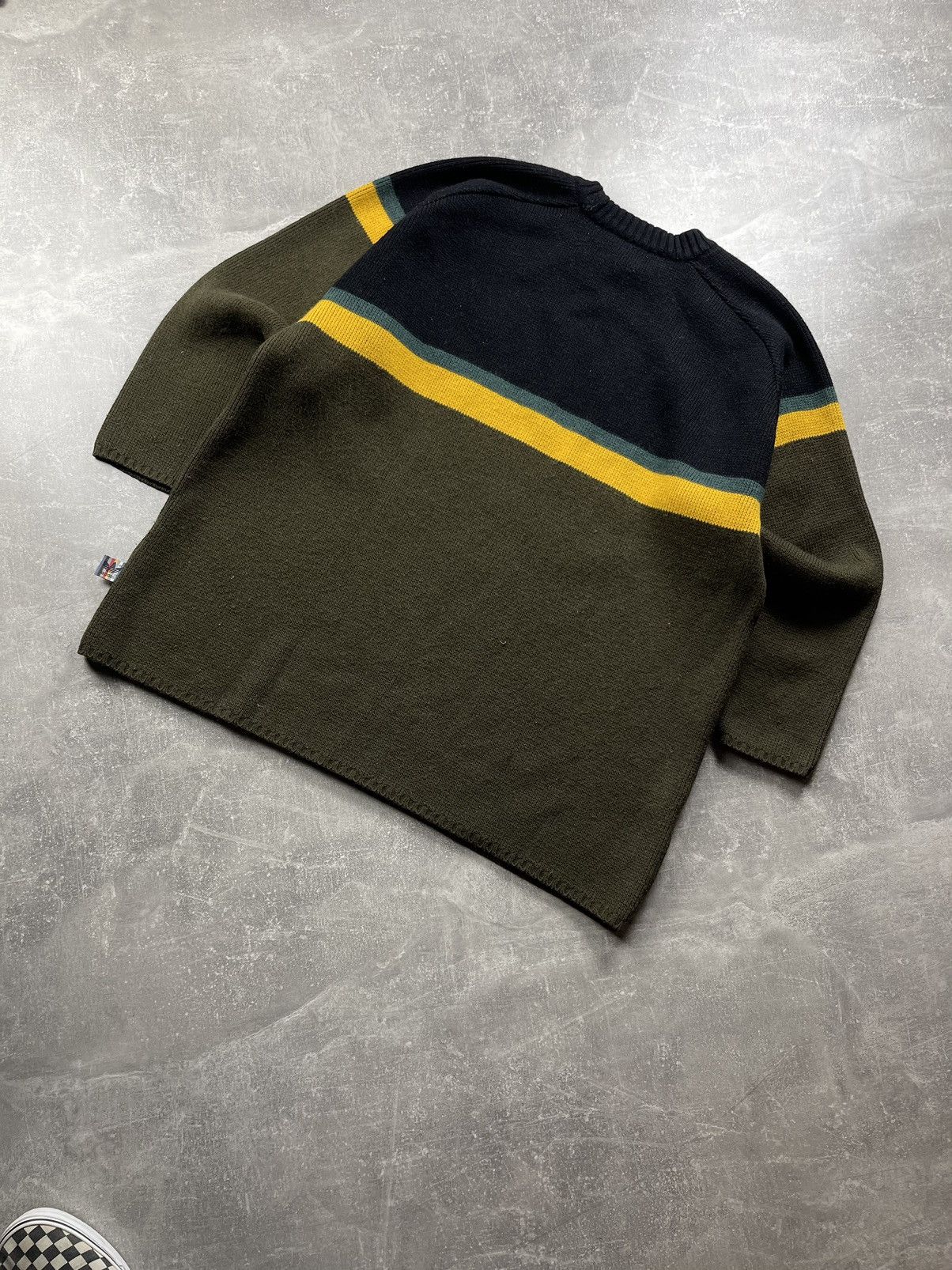 Adidas Adidas Black Green Knit Wool Sweater Size M 2000s Size US M / EU 48-50 / 2 - 6 Thumbnail