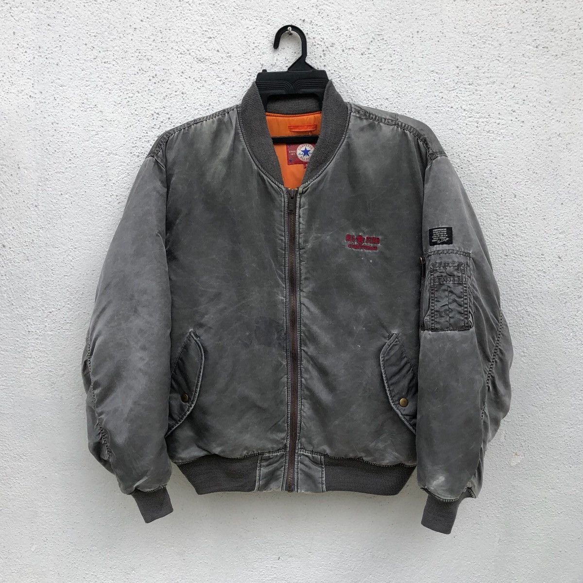 Converse Vintage Converse Sun Faded Ma-1 Bomber Jacket Size US L / EU 52-54 / 3 - 1 Thumbnail