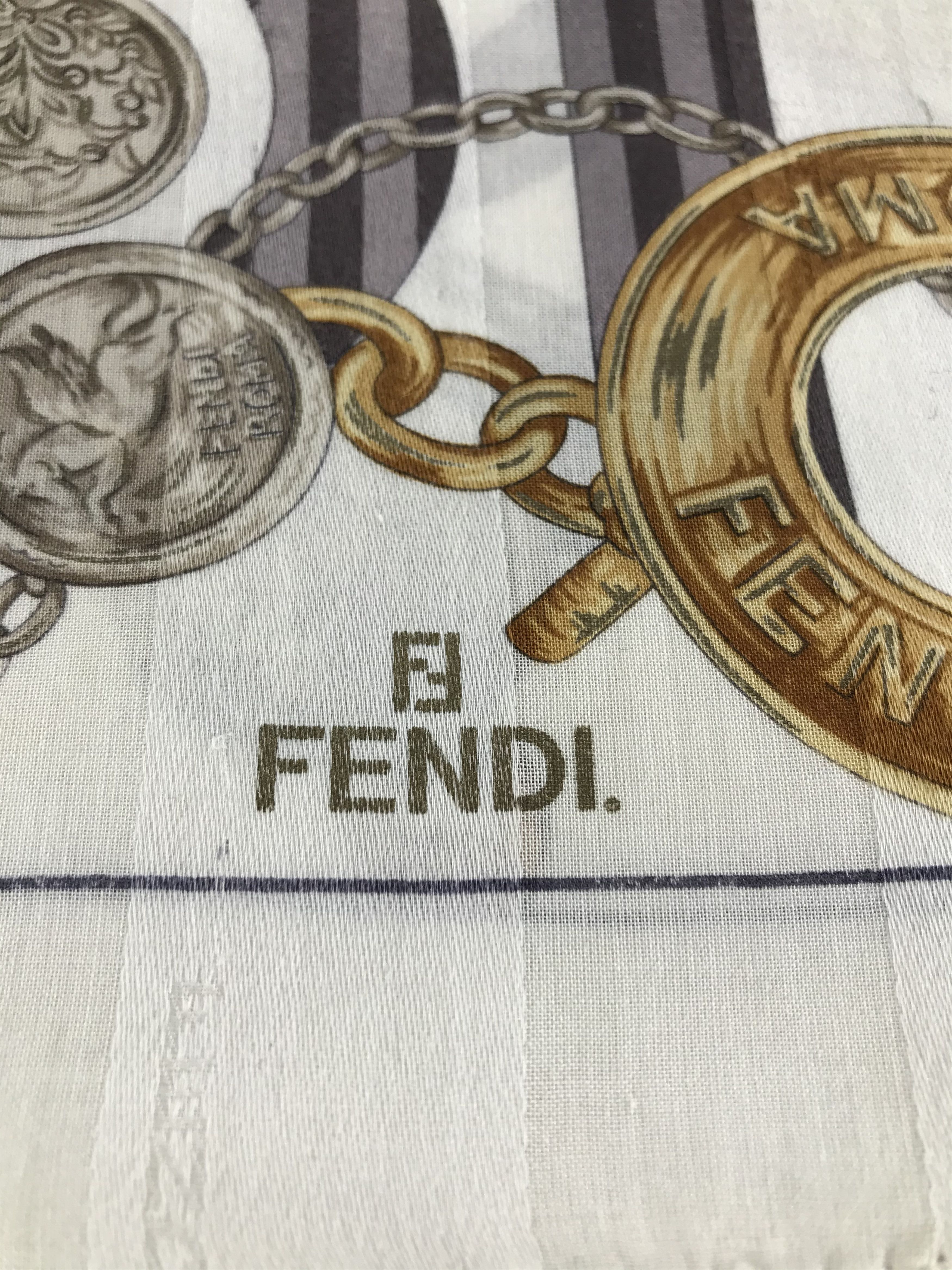 Vintage FeNdI Handkerchief Neckerchief Bandana H09 Size ONE SIZE - 8 Thumbnail