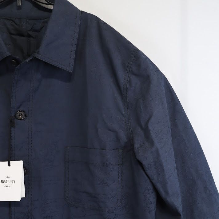 Berluti o1rshd1 Button up Jacket in Navy Blue Size US L / EU 52-54 / 3 - 4 Thumbnail
