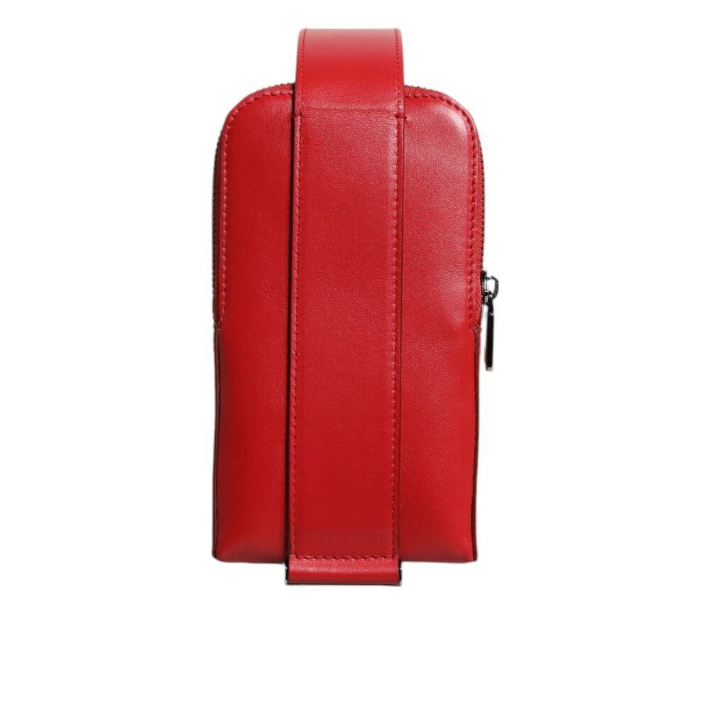 Dolce & Gabbana Dolce & Gabbana Red Leather Logo Zip Around Card Holder Wide Size ONE SIZE - 5 Thumbnail