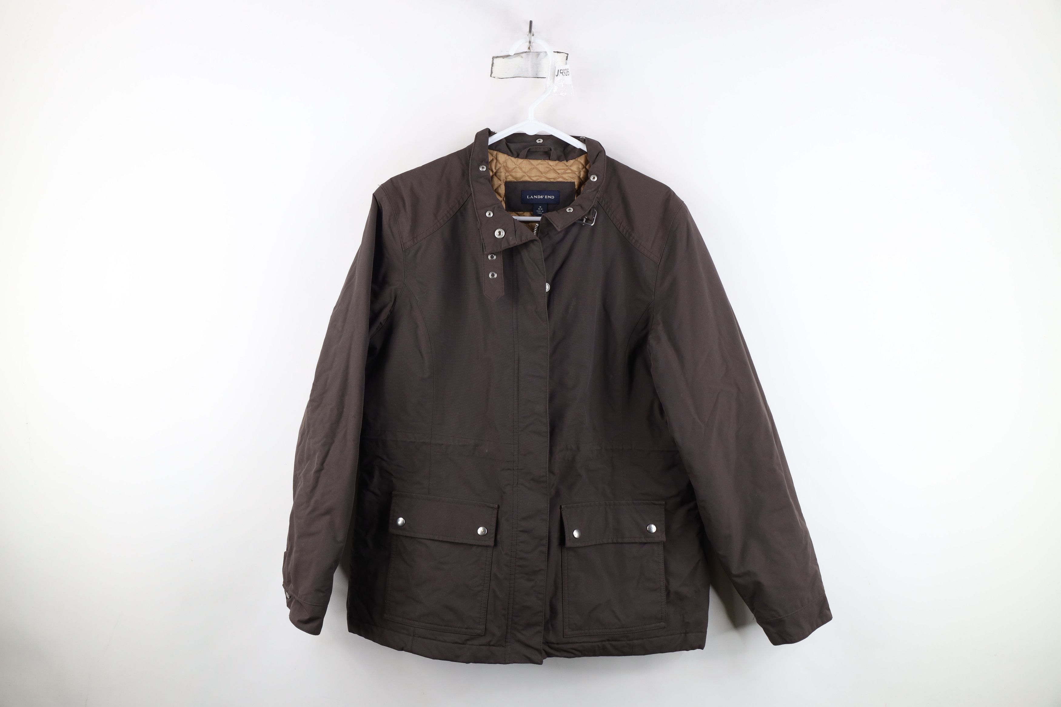 Lands' End Vintage Lands End Quilted Buckle Collar Jacket Brown Size M / US 6-8 / IT 42-44 - 1 Thumbnail