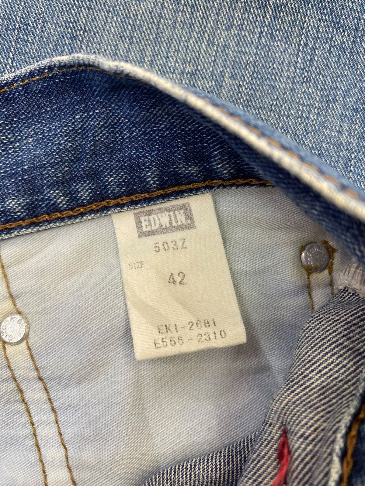 Edwin Edwin 503 Blue Wash Style Loose Jeans Size US 42 / EU 58 - 11 Thumbnail