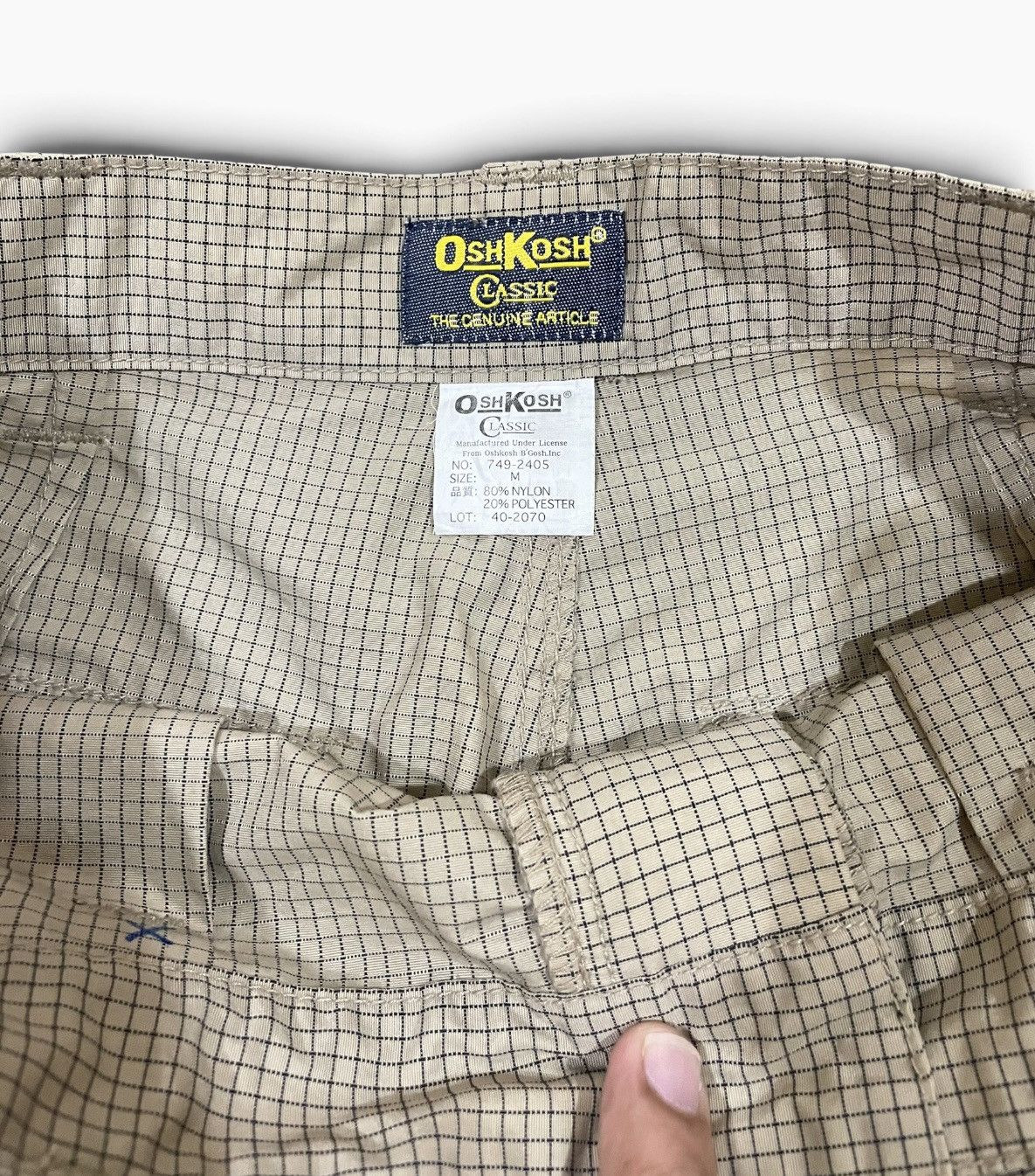 Vintage Oshkosh Classic Cargo Cropped Pants in Beige, Men's (Size 31) — image 5 of 6