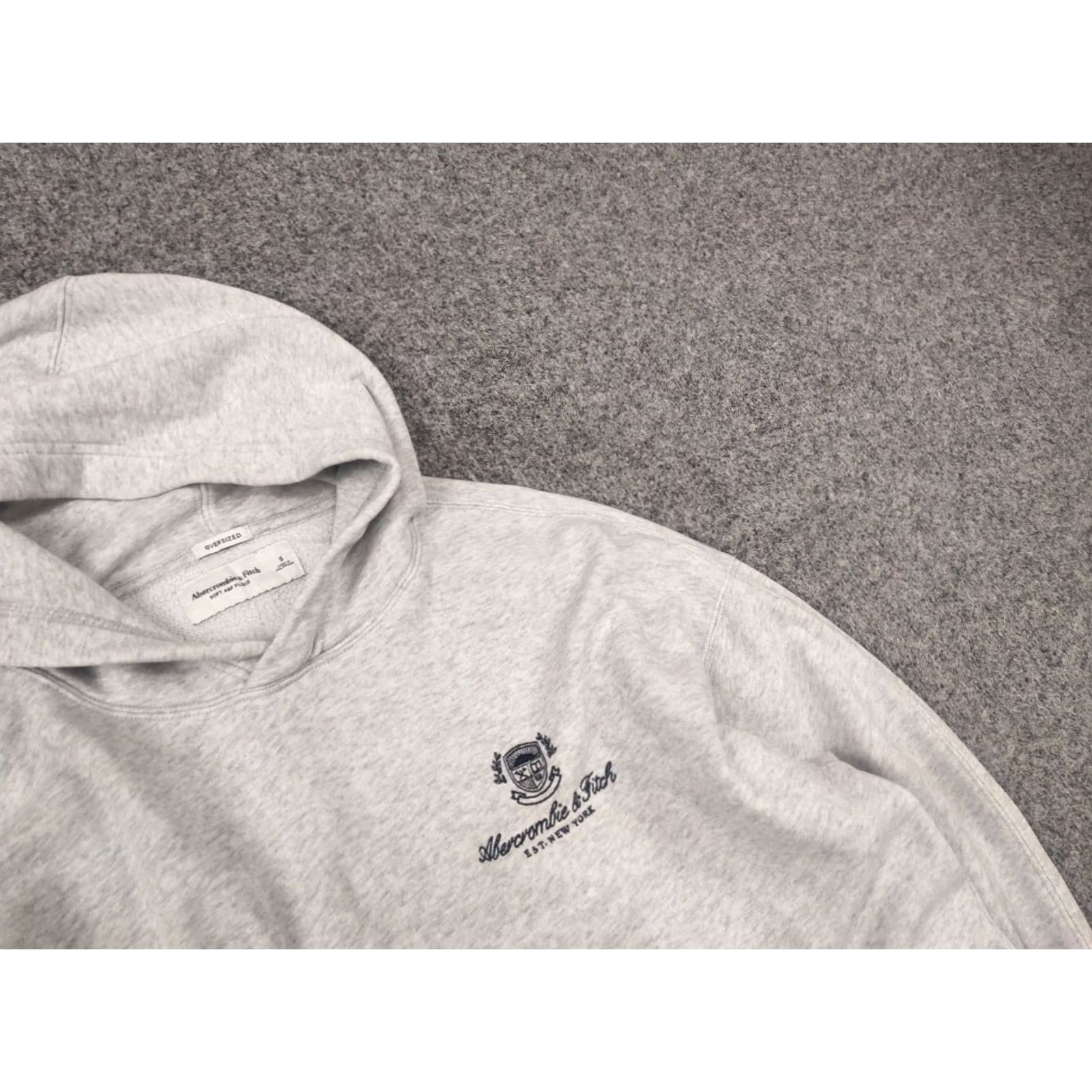 Abercrombie & Fitch Abercrombie & Fitch Logo Hoodie Gray Logo oversized soft fleece Vintage Style 90s Mens S Adult Small Size US S / EU 44-46 / 1 - 5 Thumbnail