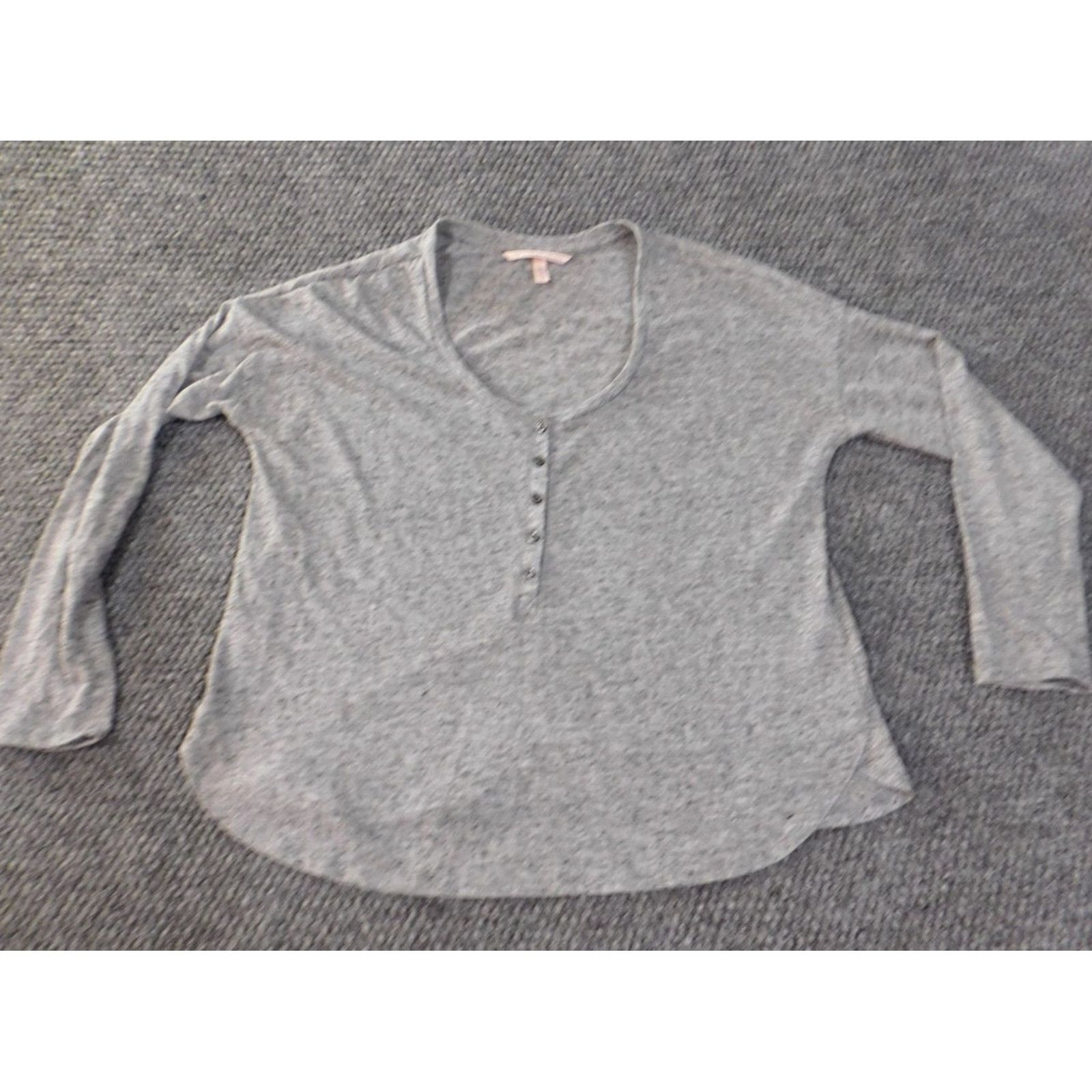 Victoria's Secret Victoria's Secret Pajama Top Womens XS Gray Plaid Long Sleeve Camisole Cotton Polyester Nightwear Size XS / US 0-2 / IT 36-38 - 3 Thumbnail