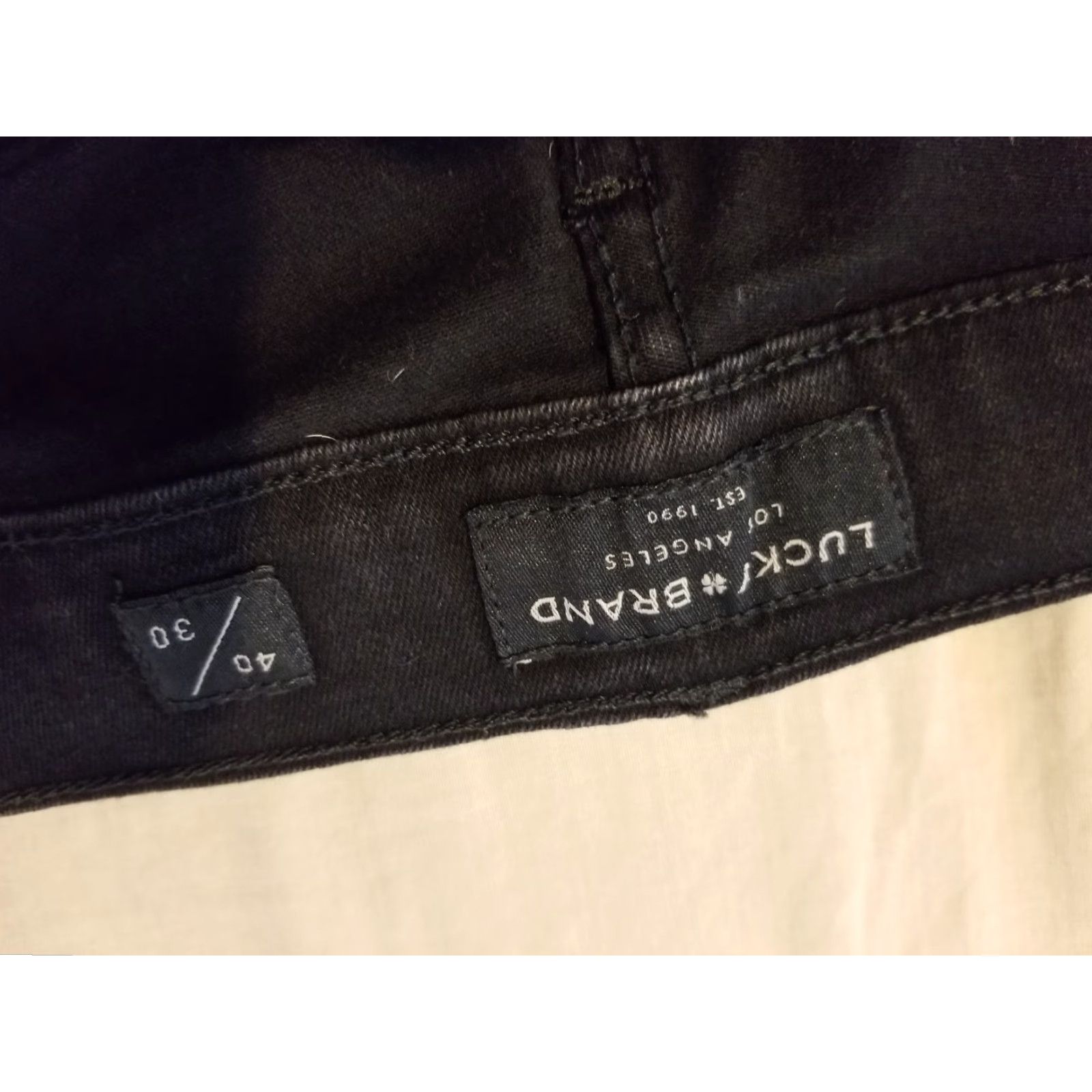 Lucky Brand Lucky Brand 410 Jeans Slim Denim 40x30 Black Mens Jeans Straight 5-Pocket Zip Rise Mid Vintage No Size US 40 / EU 56 - 6 Thumbnail