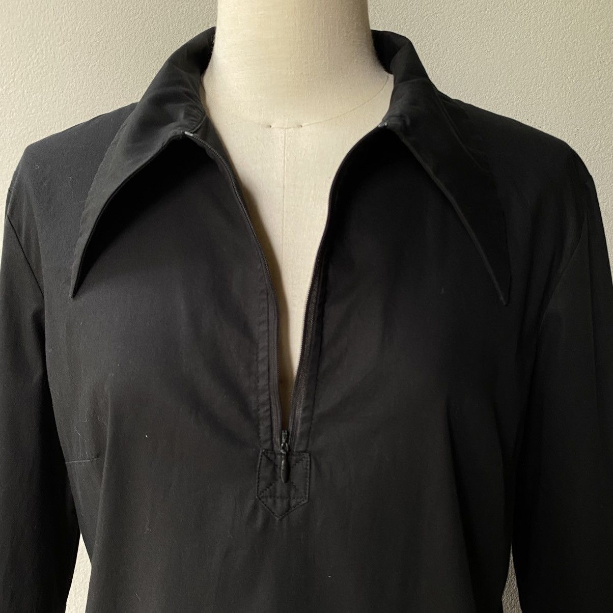 Cop Copine COP. COPINE Black Zip-Collar Blouse Size XS / US 0-2 / IT 36-38 - 8 Thumbnail