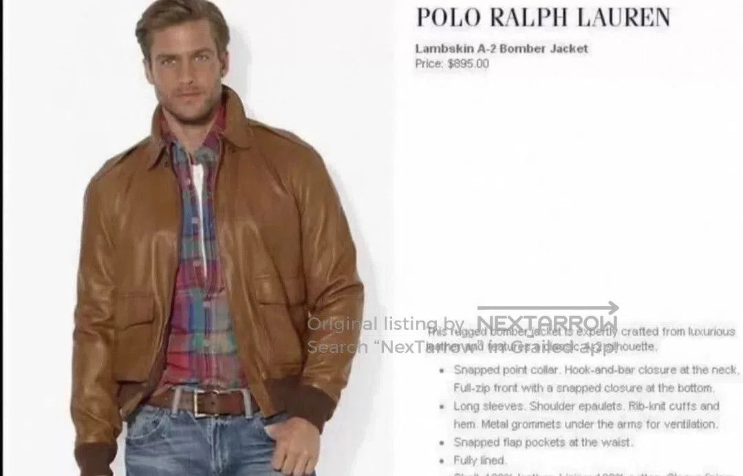 Polo Ralph Lauren polo ralph lauren lambskin a-2 jacket. Size US XL / EU 56 / 4 - 7 Thumbnail