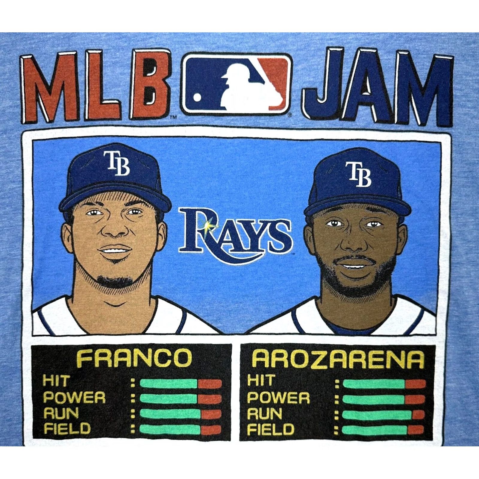 Vintage Homage Tampa Bay Rays Shirt Mens Small Blue Franco Arozarena T-Shirt Crew Neck Graphic Print Short Sleeve Size US S / EU 44-46 / 1 - 6 Thumbnail