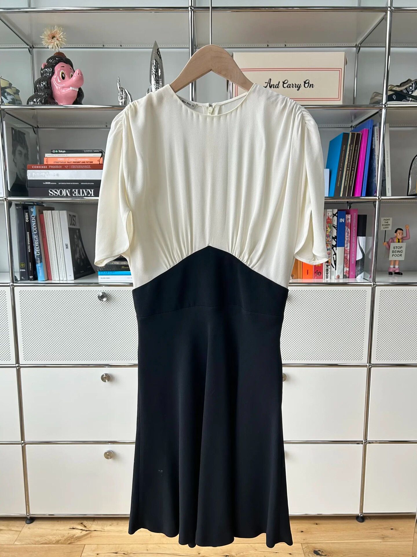 Miu Miu Miu Miu Black White Colorblock Dress Size S / US 4 / IT 40 - 1 Thumbnail