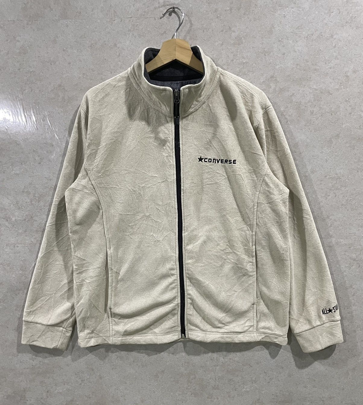 Converse × Vintage Vintage Converse Zip-Up Suede Jacket Sweater Size US L / EU 52-54 / 3 - 1 Thumbnail