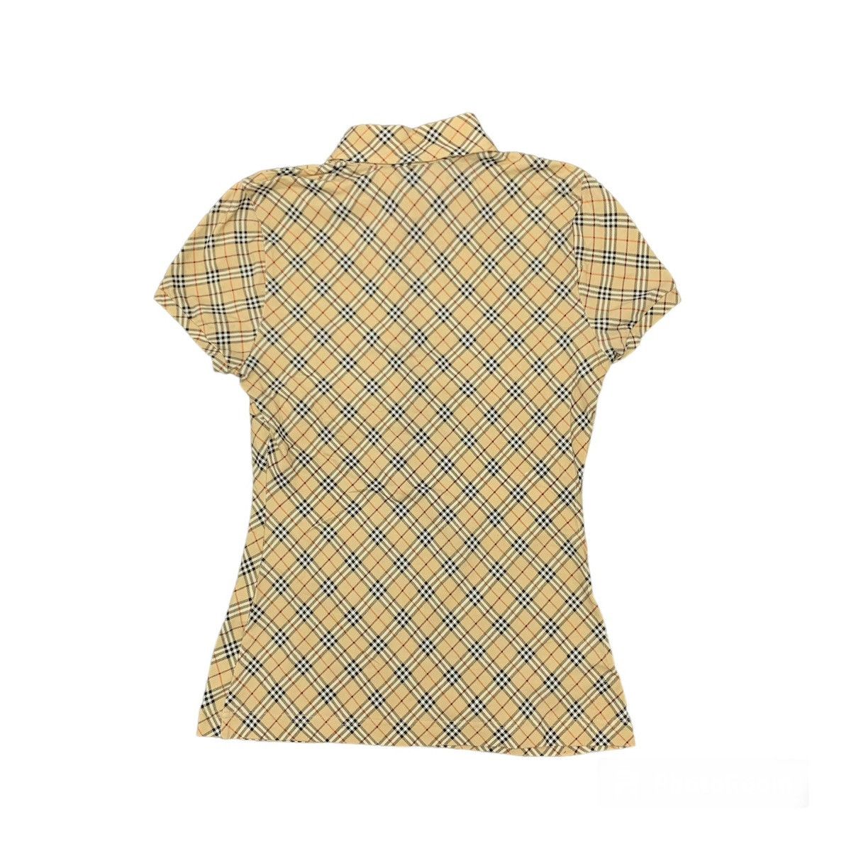 Burberry Vintage Burberry Nova Check Half Button Collared Tshirt Size S / US 4 / IT 40 - 2 Thumbnail