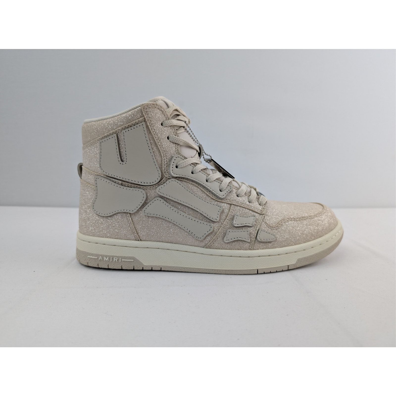 Amiri o1rshd1 Q:2 / Skelton Hi-Top Sneakers in Beige Size US 10 / EU 43 - 4 Thumbnail