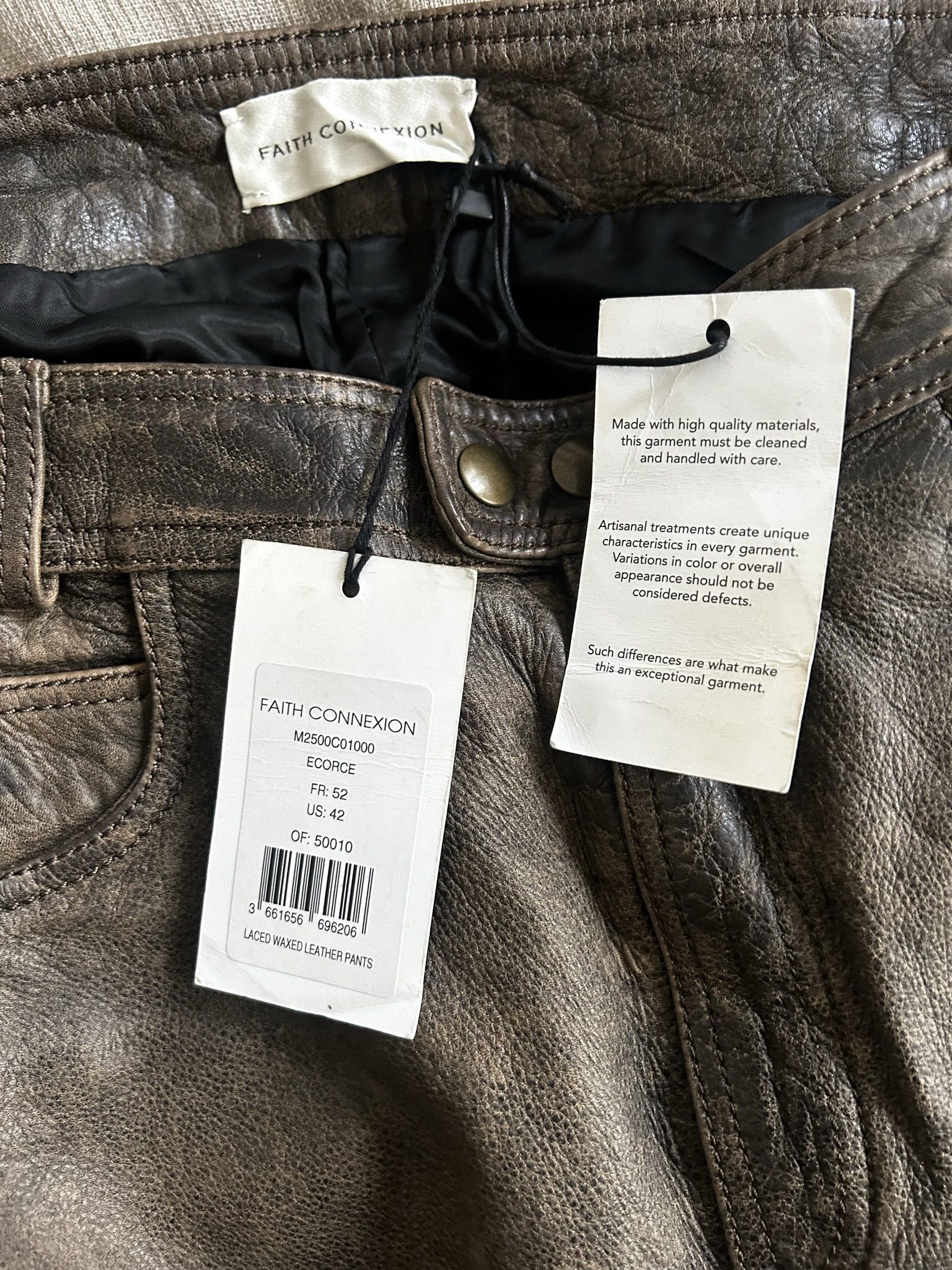 Faith Connexion Faith Connexion Leather laced pants Size US 34 / EU 50 - 14 Thumbnail