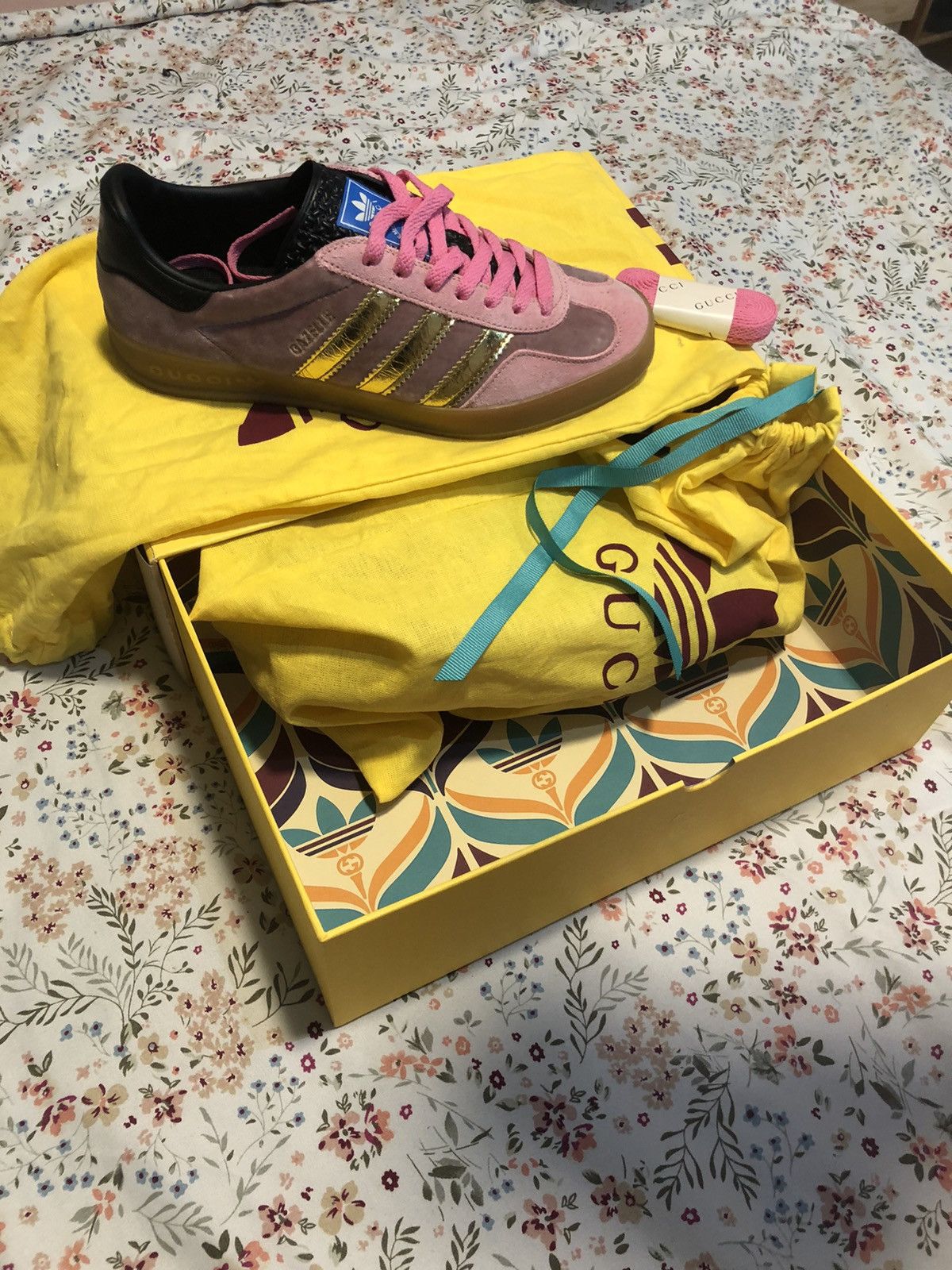 Adidas × Gucci gucci x gazzel Adidas shoes Size US 6.5 / IT 36.5 - 5 Thumbnail