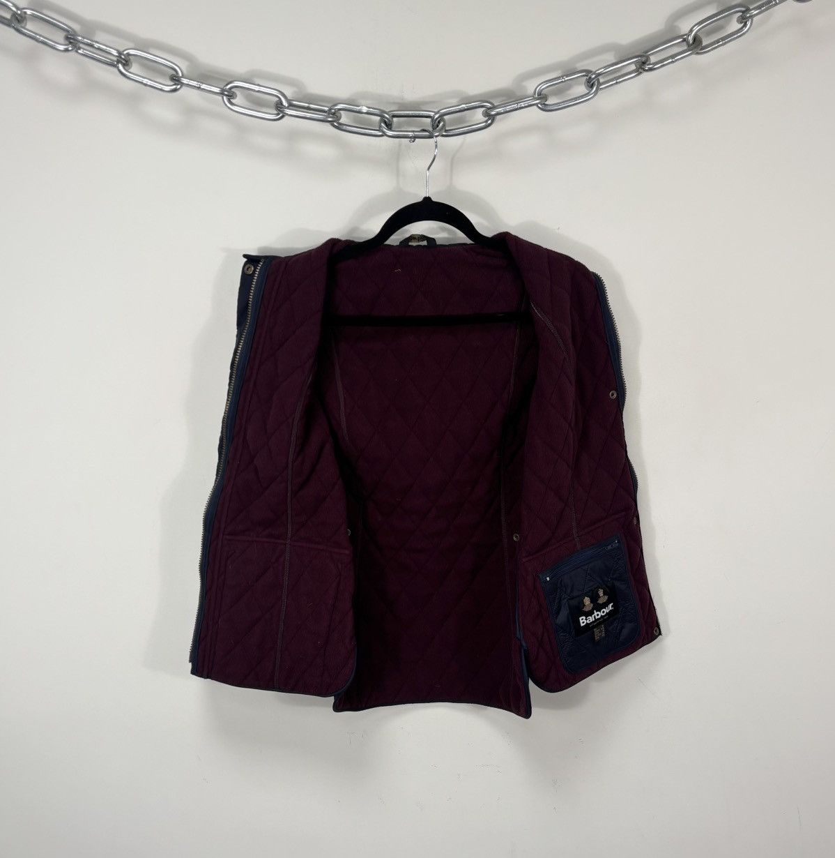 Barbour Barbour Wray Gilet Women’s Navy Blue Diamond Quilted Vest Size S / US 4 / IT 40 - 3 Thumbnail