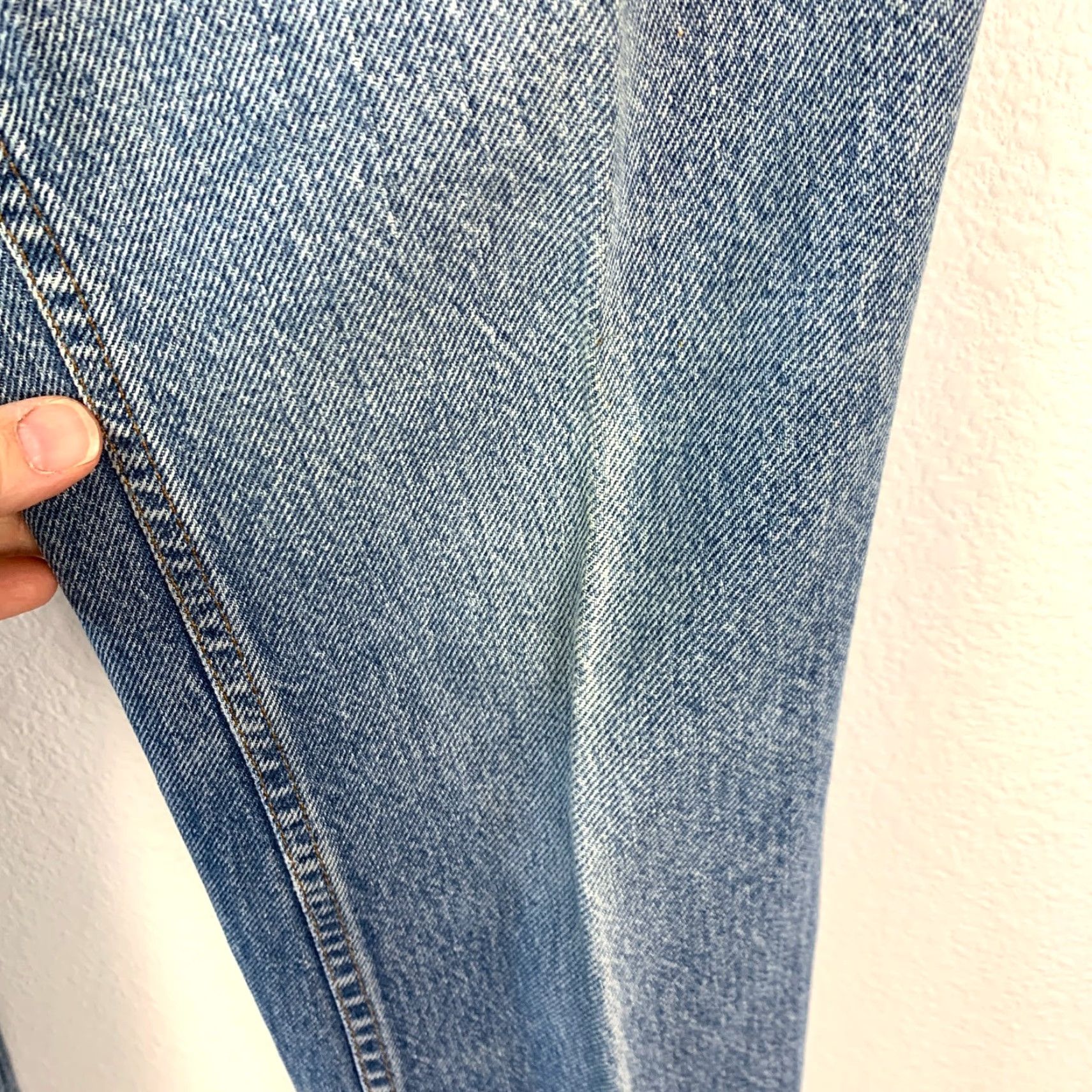 Levi's VINTAGE Levi's Levi Strauss Big E Maroon Tag Altered Jeans 24 x 29.5 Blue 1970s Rockabilly Mens Size 42" / US 20 - 4 Thumbnail