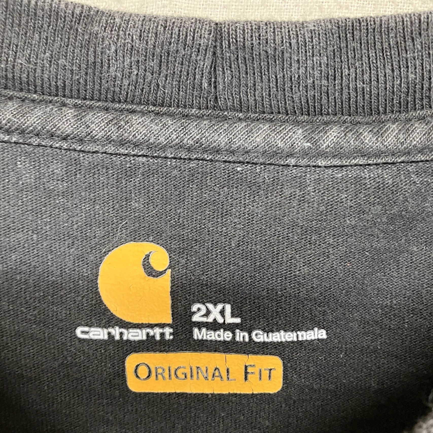 Carhartt Carhartt Mens 2XL Short Sleeve T-Shirt Black Heavyweight Cotton Original Fit Crew Neck Logo Size US XXL / EU 58 / 5 - 3 Thumbnail
