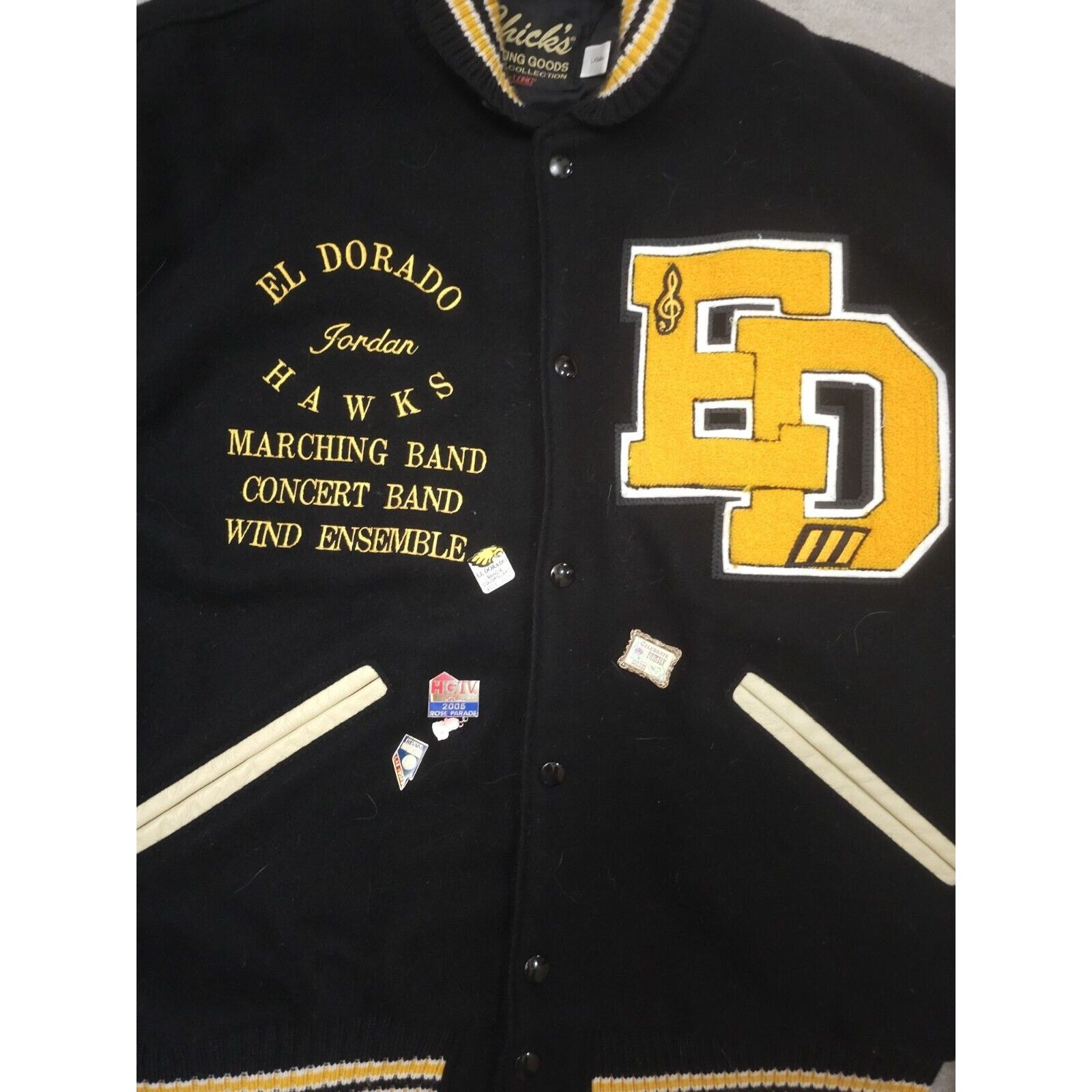 Chicos Chick's Sporting Goods Varsity Letterman Wool/ Leather VTG Size US L / EU 52-54 / 3 - 3 Thumbnail