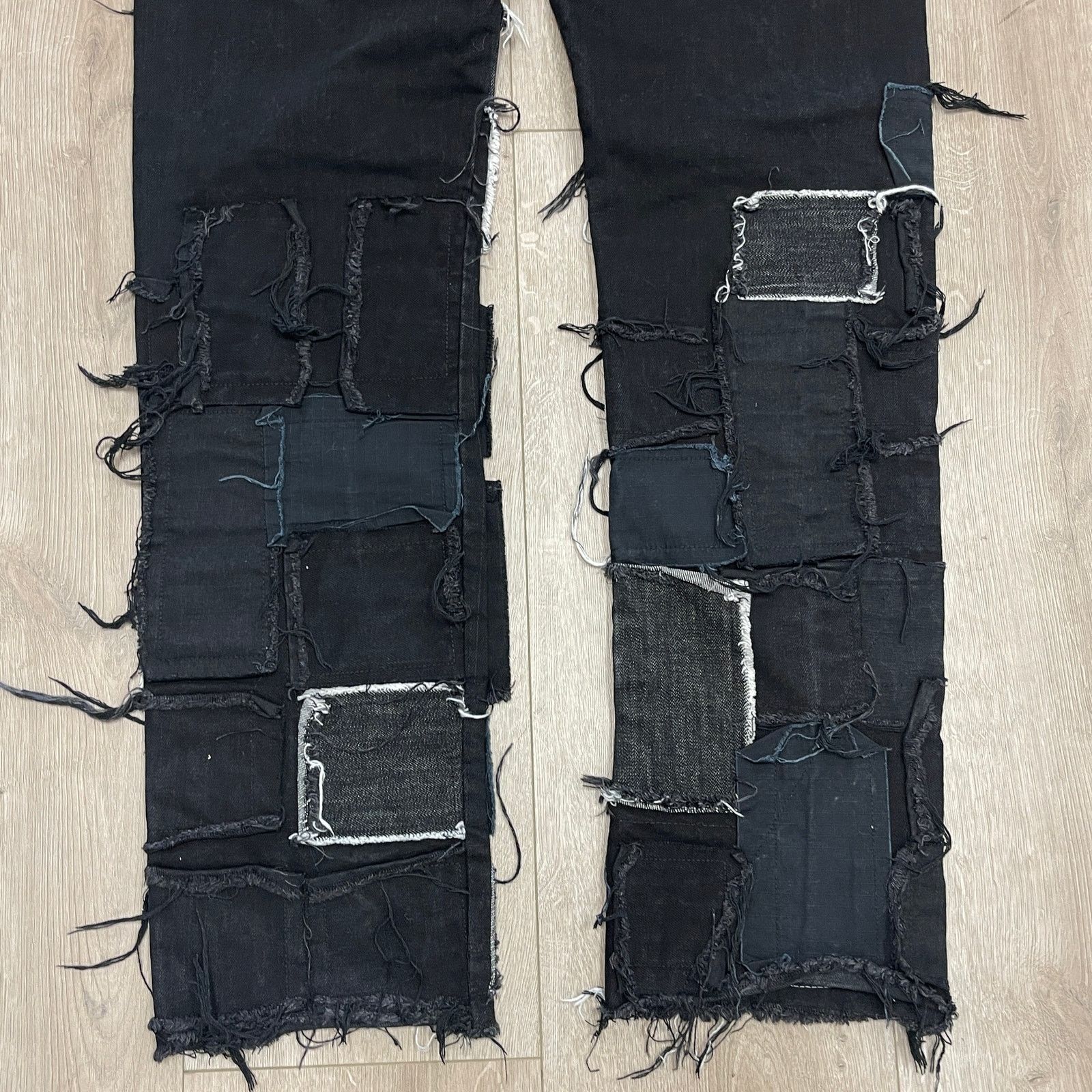 MNML Kody Phillips for MNML LA Black Denim patchwork jeans 34 Size US 34 / EU 50 - 3 Thumbnail