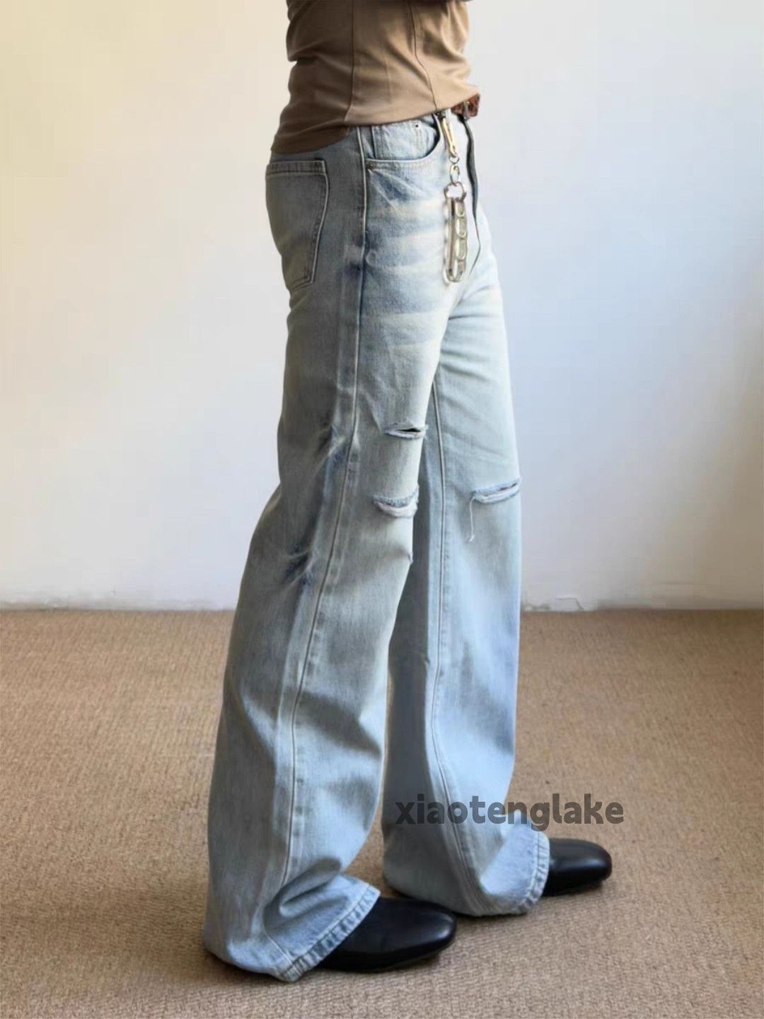 Jean xtl celine Dior Loewe style distressed bootcut jeans Size US 30 / EU 46 - 3 Thumbnail