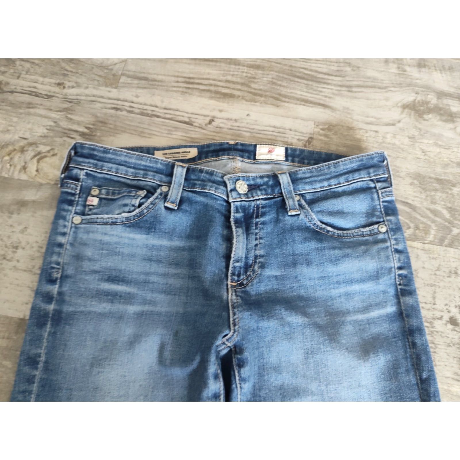 Vintage VINTAGE AG Adriano Goldschmied Women's Blue Skinny Jeans Size 27R Ankle Stretch Denim Size 27" / US 4 / IT 40 - 5 Thumbnail
