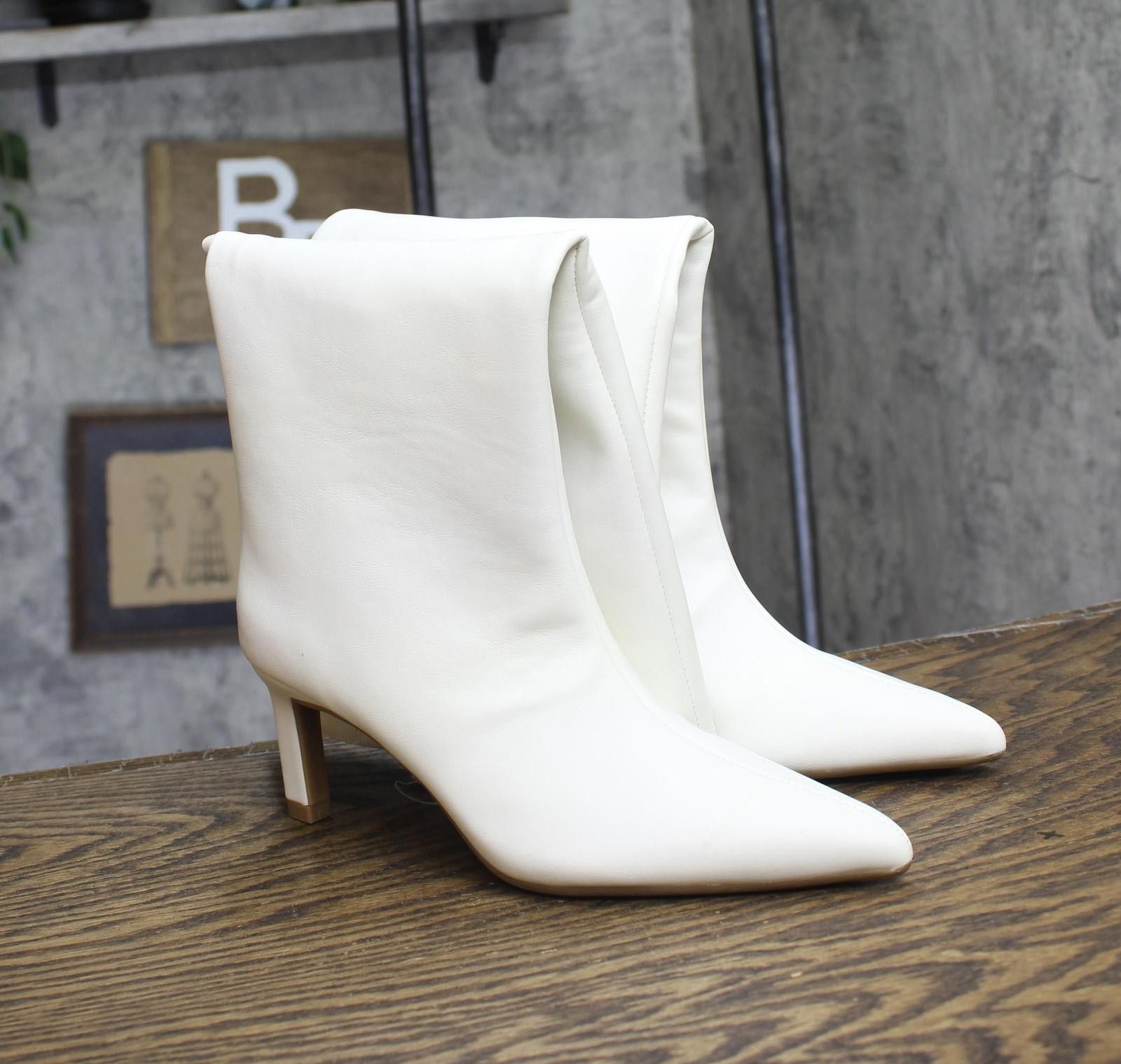 Other On 34th Stovepipe Boots 10019723900 Bone Smooth White 5m Size US 5 / IT 35 - 2 Thumbnail